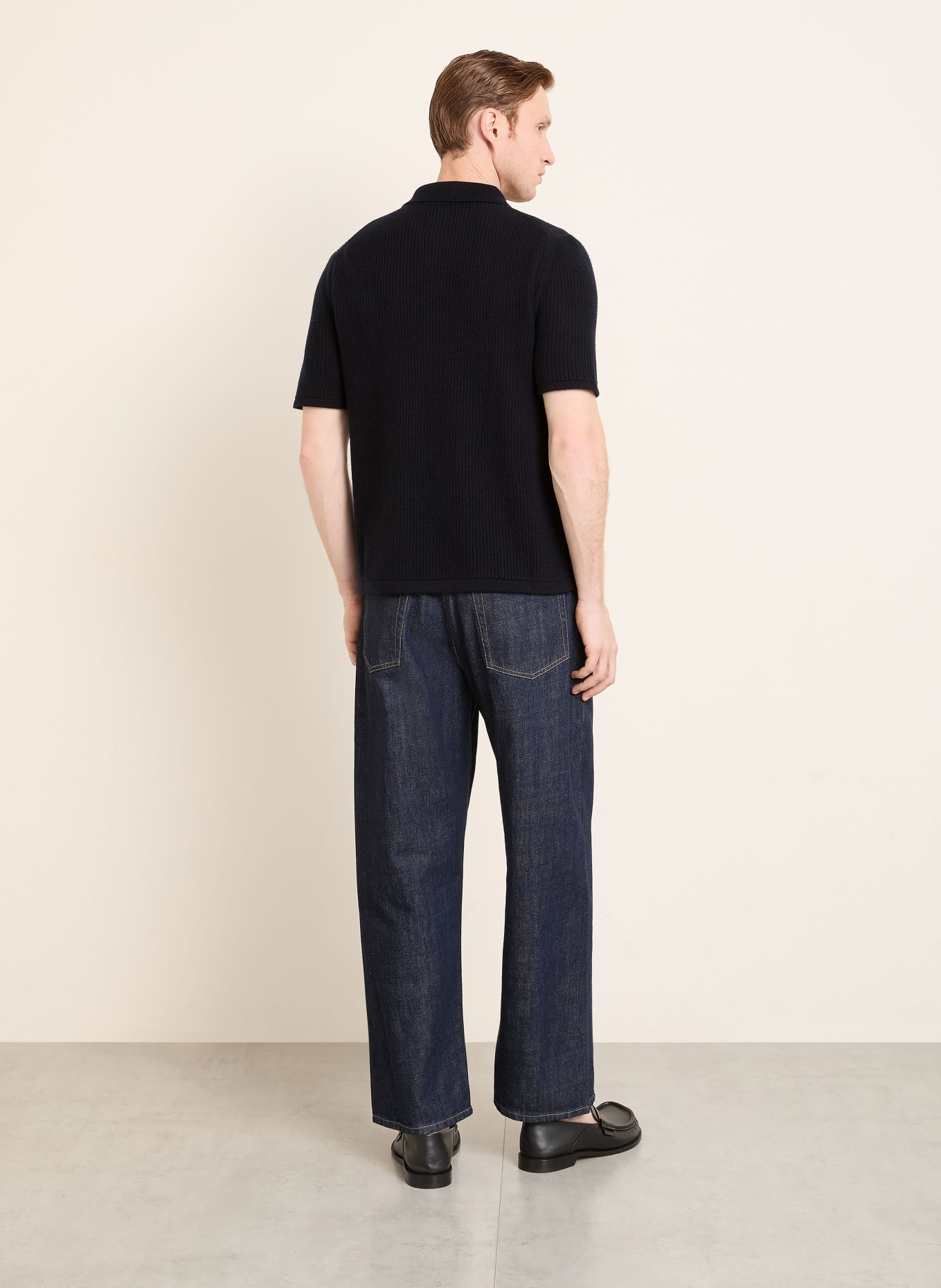 IRIS von ARNIM Strickhemd AURELIAN Comfort Fit aus Cashmere: DUNKELBLAU