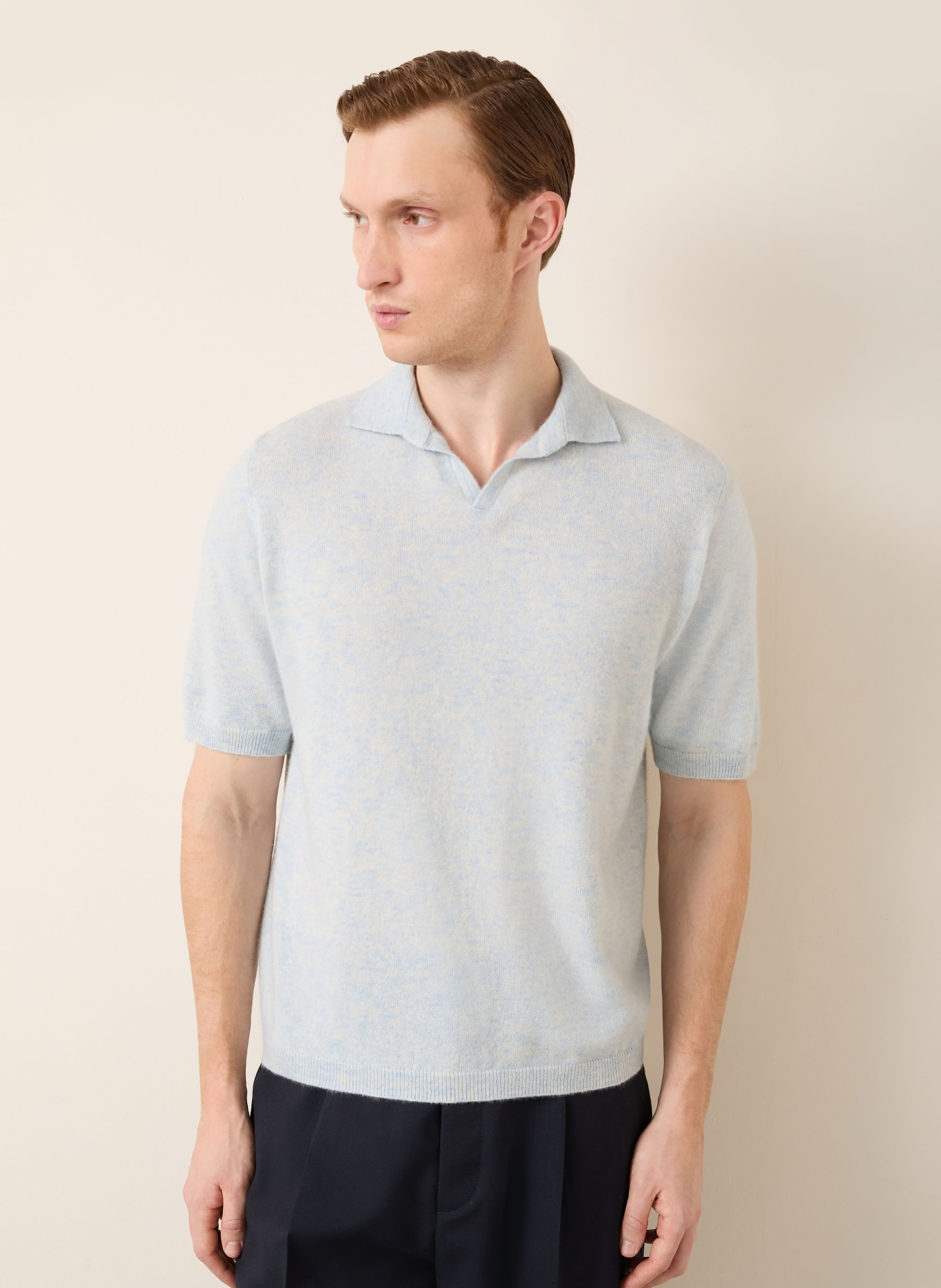 IRIS von ARNIM Strickshirt AMECA aus Cashmere: HELLBLAU