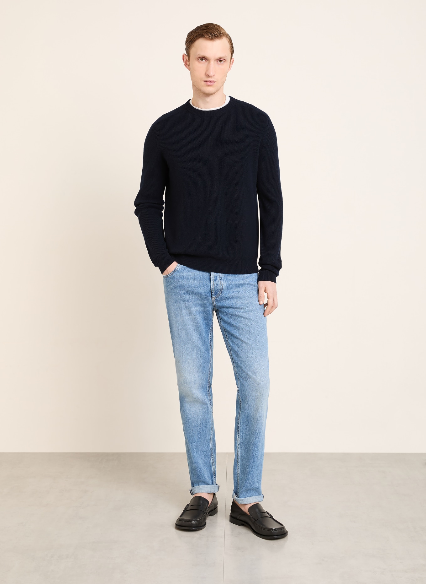 IRIS von ARNIM Cashmere-Pullover WILLY: DUNKELBLAU