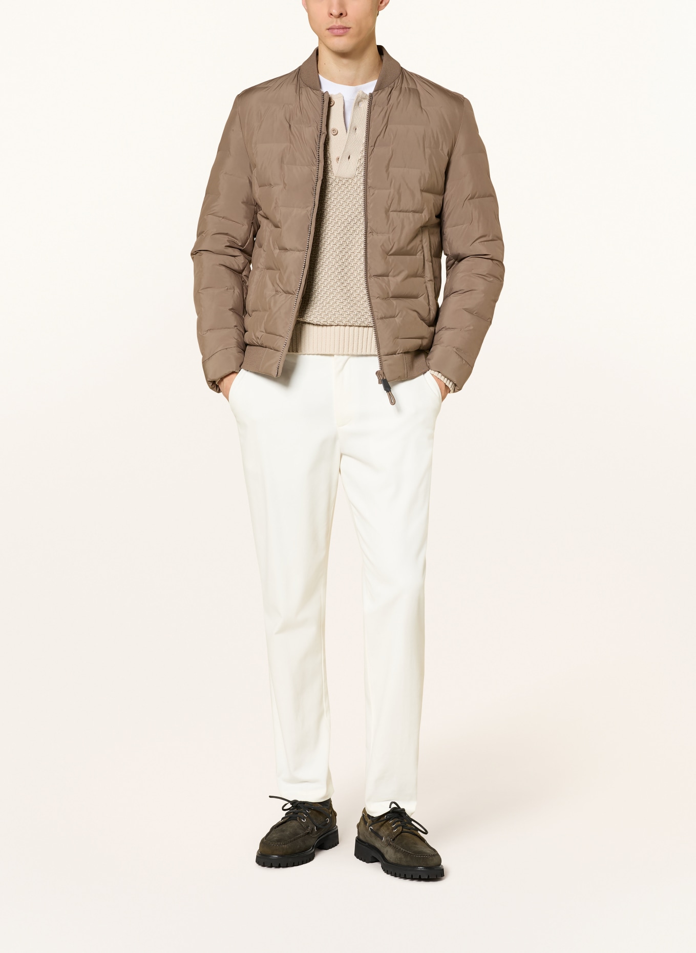 STRELLSON Kurtka pikowana CLEARWATER FUSED: BEŻOWY