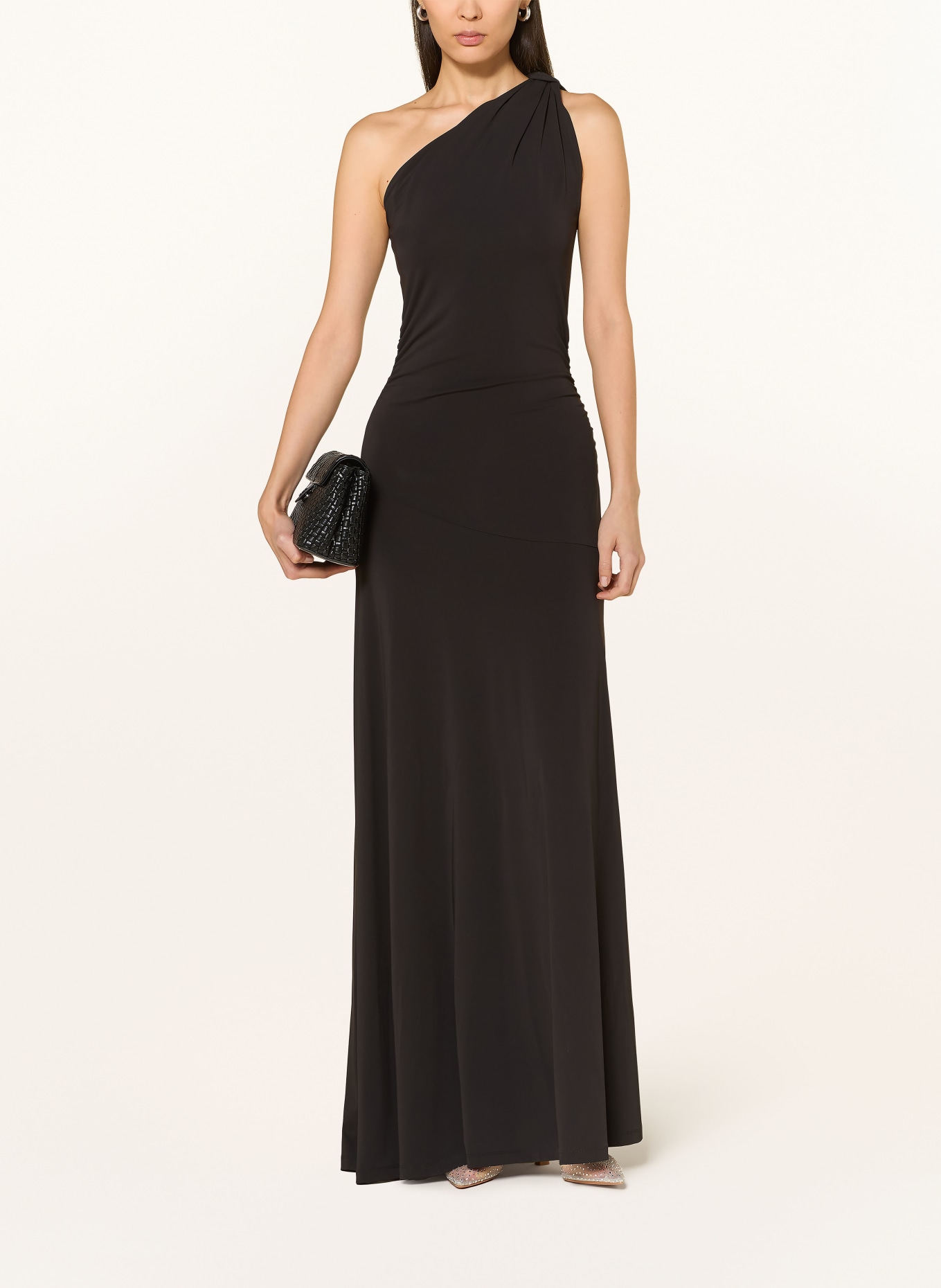 RIANI One-Shoulder-Kleid: SCHWARZ
