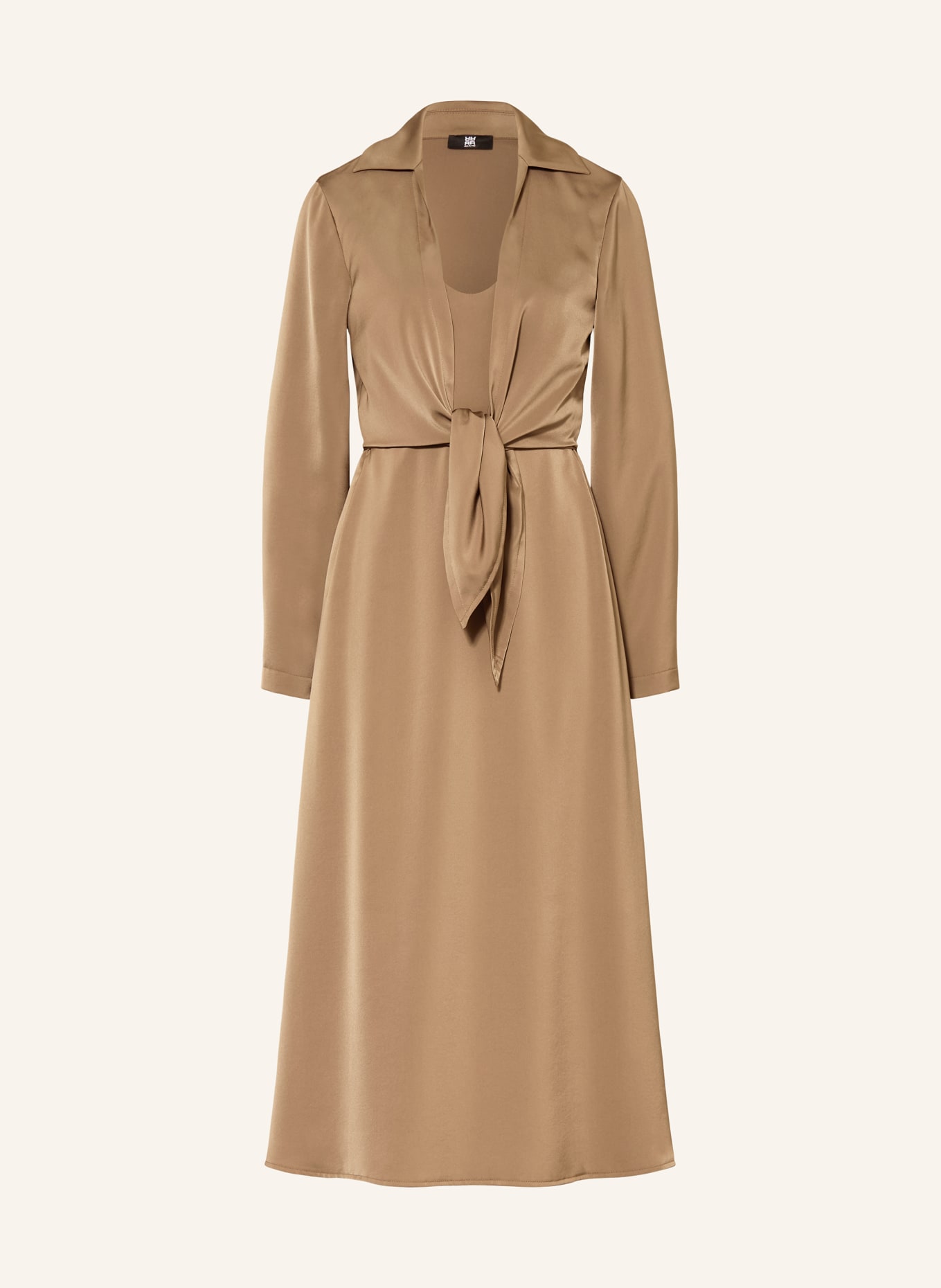 RIANI Šaty s překříženým výstřihem: HNĚDÁ