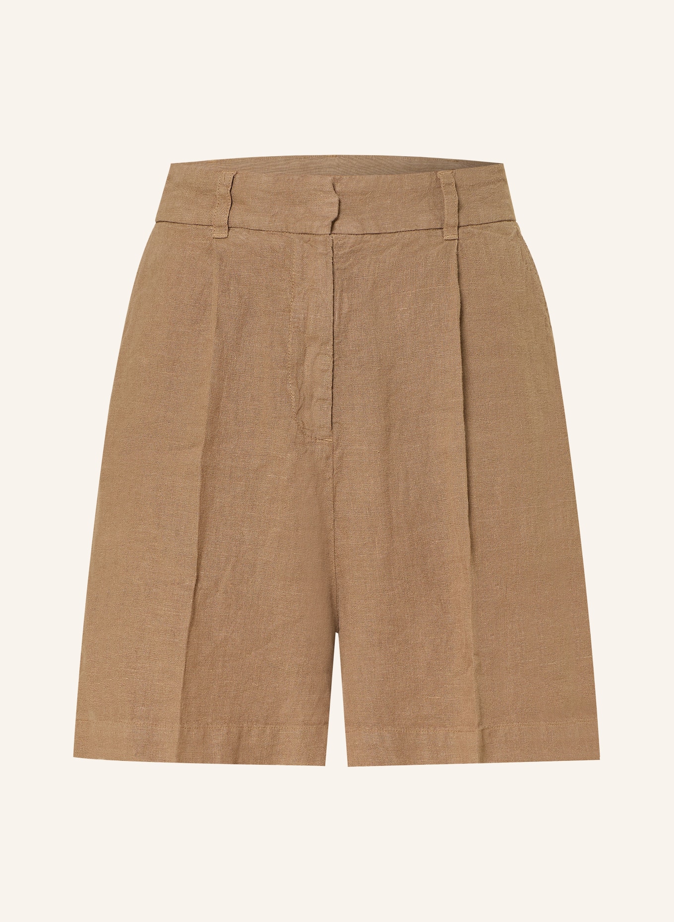 RIANI Leinenshorts: BRAUN