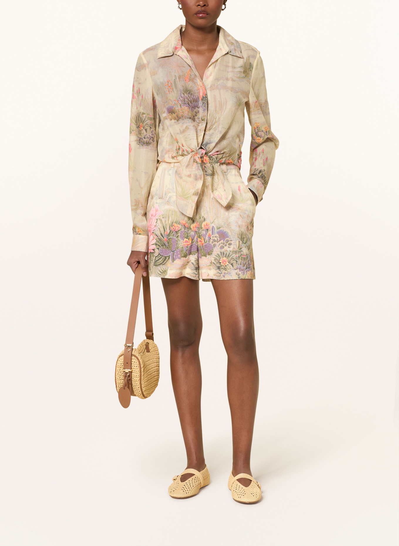 RIANI chemise: JAUNE CLAIR / ORANGE / VERT