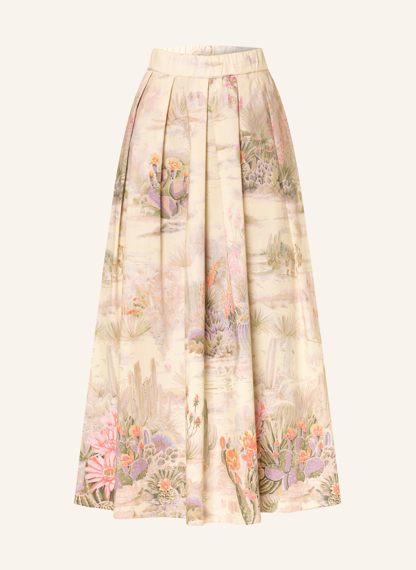 RIANI pleated skirt: LIGHT YELLOW / PURPLE / GREEN