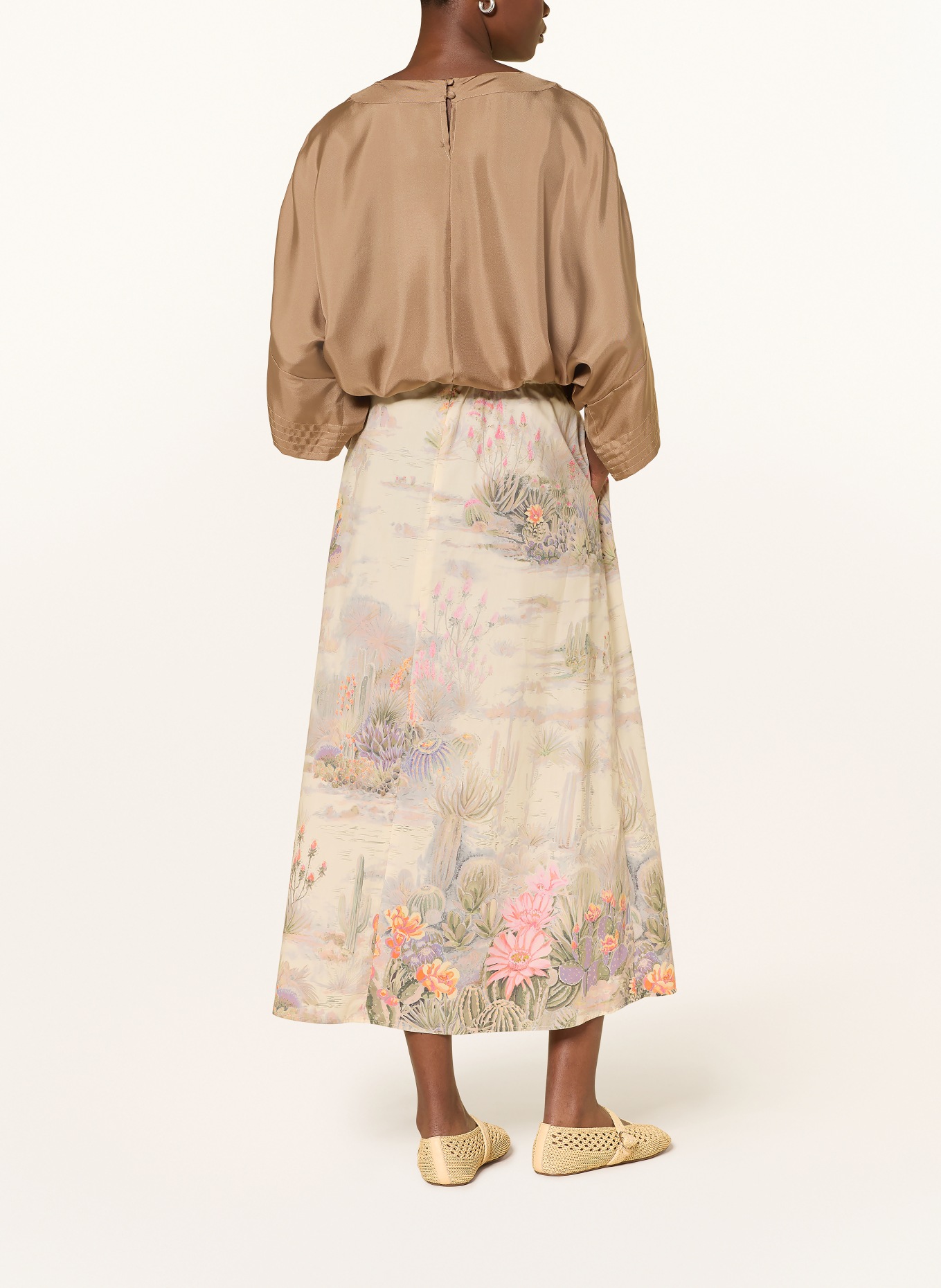 RIANI pleated skirt: LIGHT YELLOW / PURPLE / GREEN