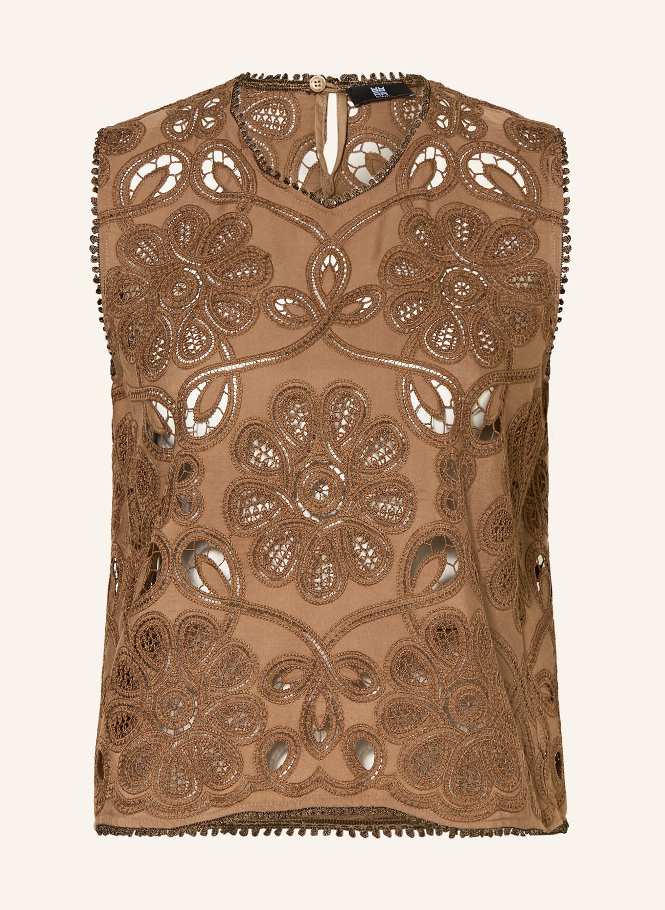 RIANI Lace-up top: BROWN