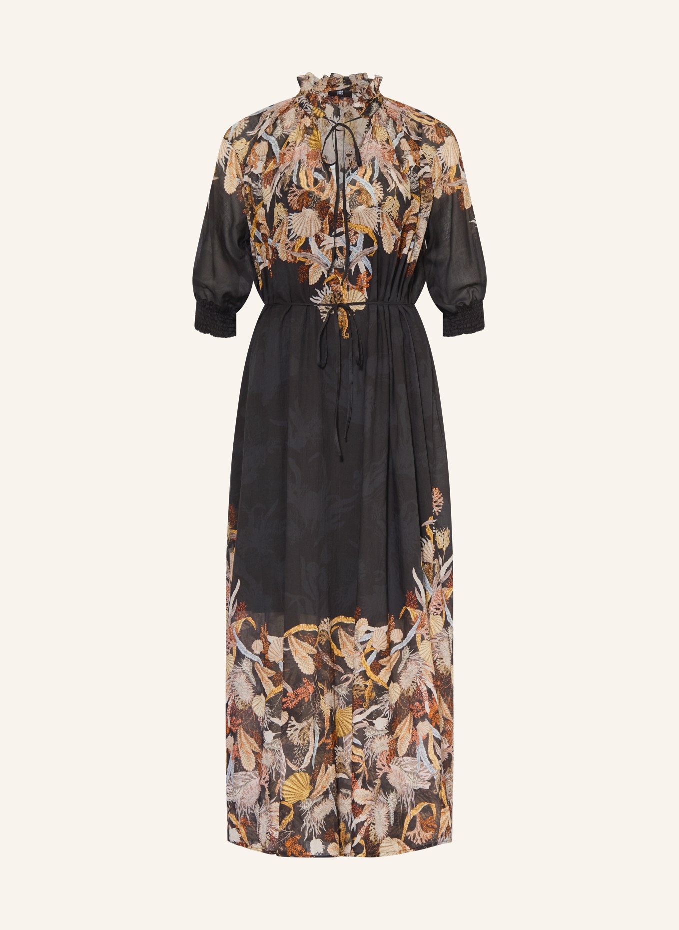 RIANI šaty: ČERNÁ / HNĚDÁ / BÉŽOVÁ