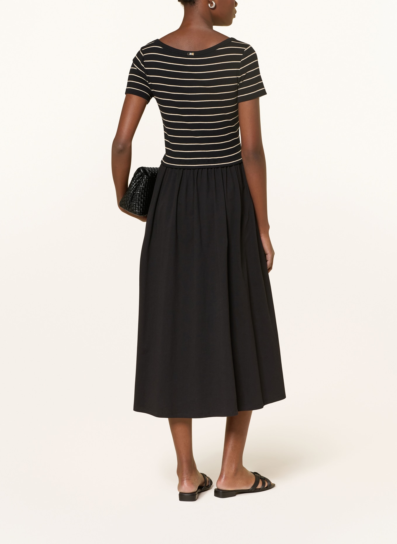 RIANI robe: NOIR / BEIGE