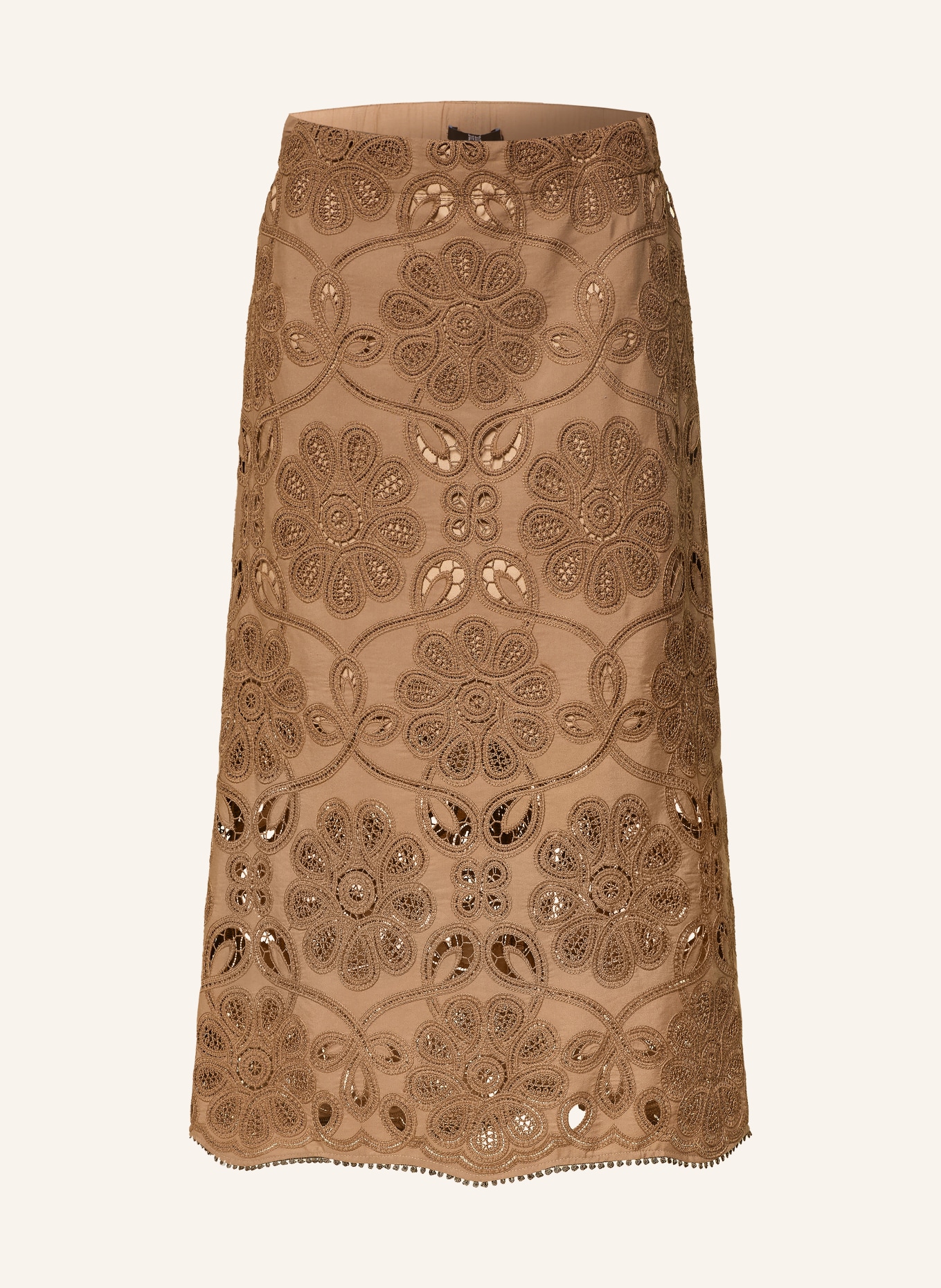 RIANI Spitzenrock: BRAUN