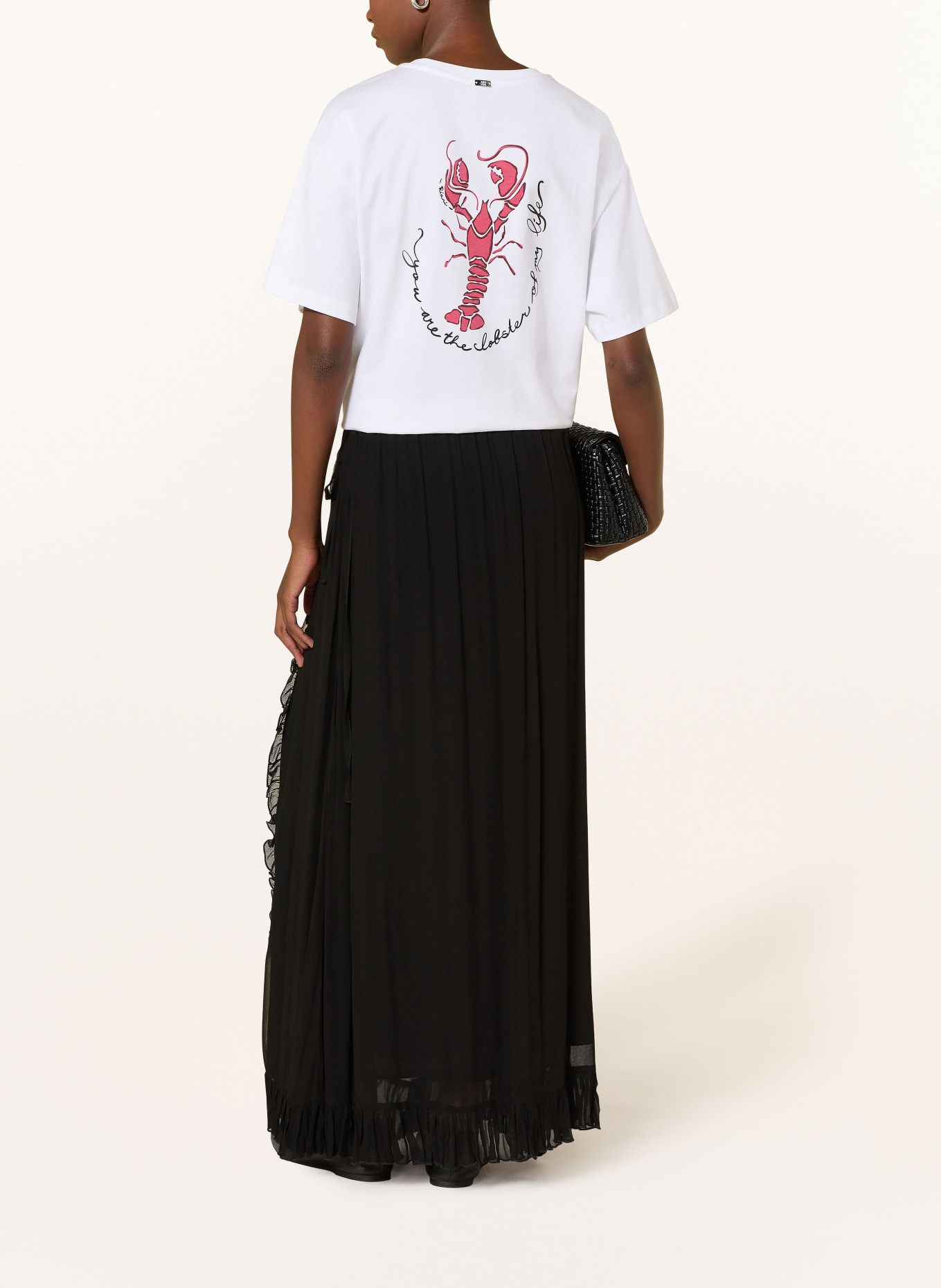 RIANI Tričko: BÍLÁ / ČERVENÁ / ČERNÁ