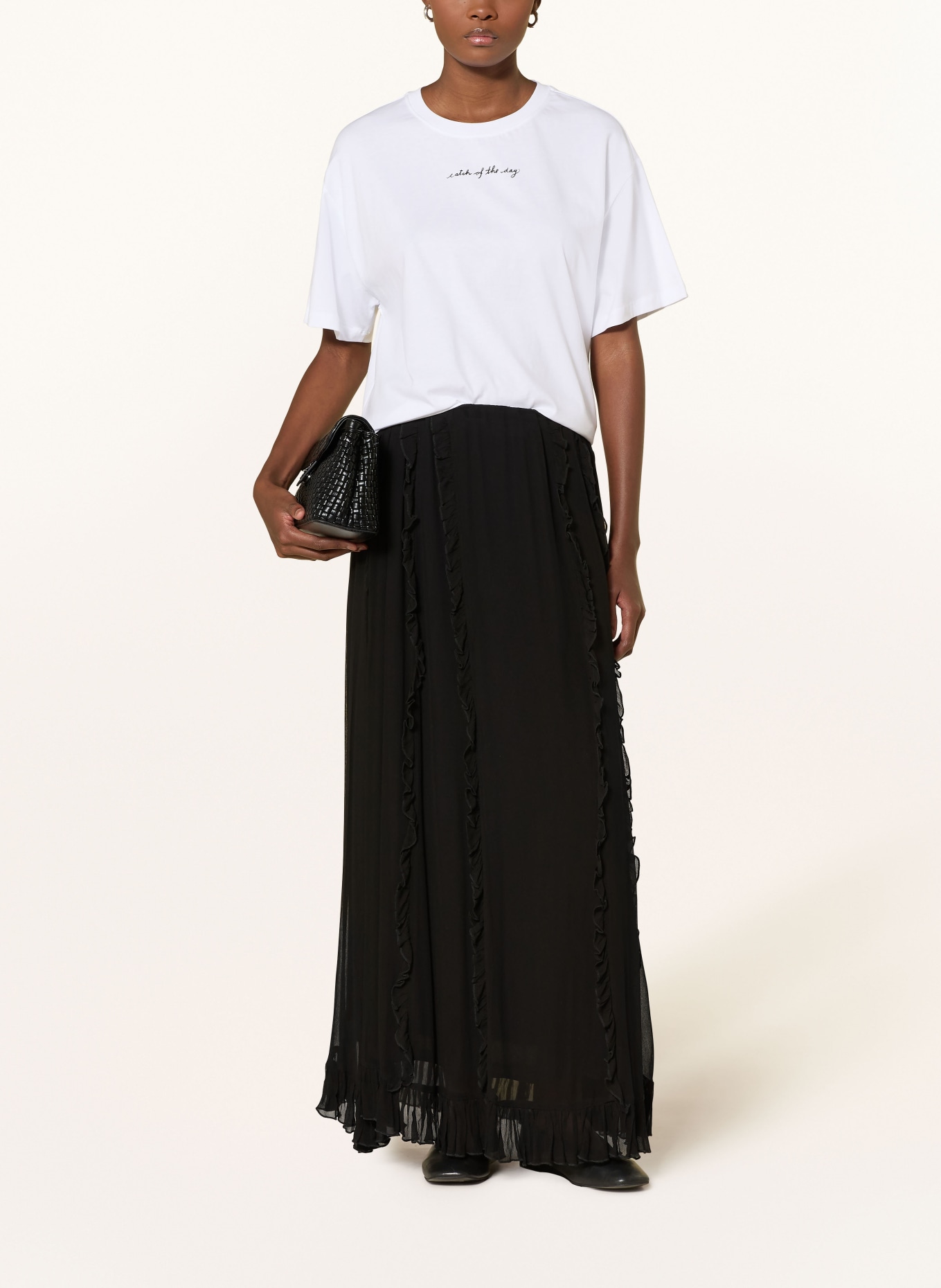 RIANI Tričko: BÍLÁ / ČERVENÁ / ČERNÁ