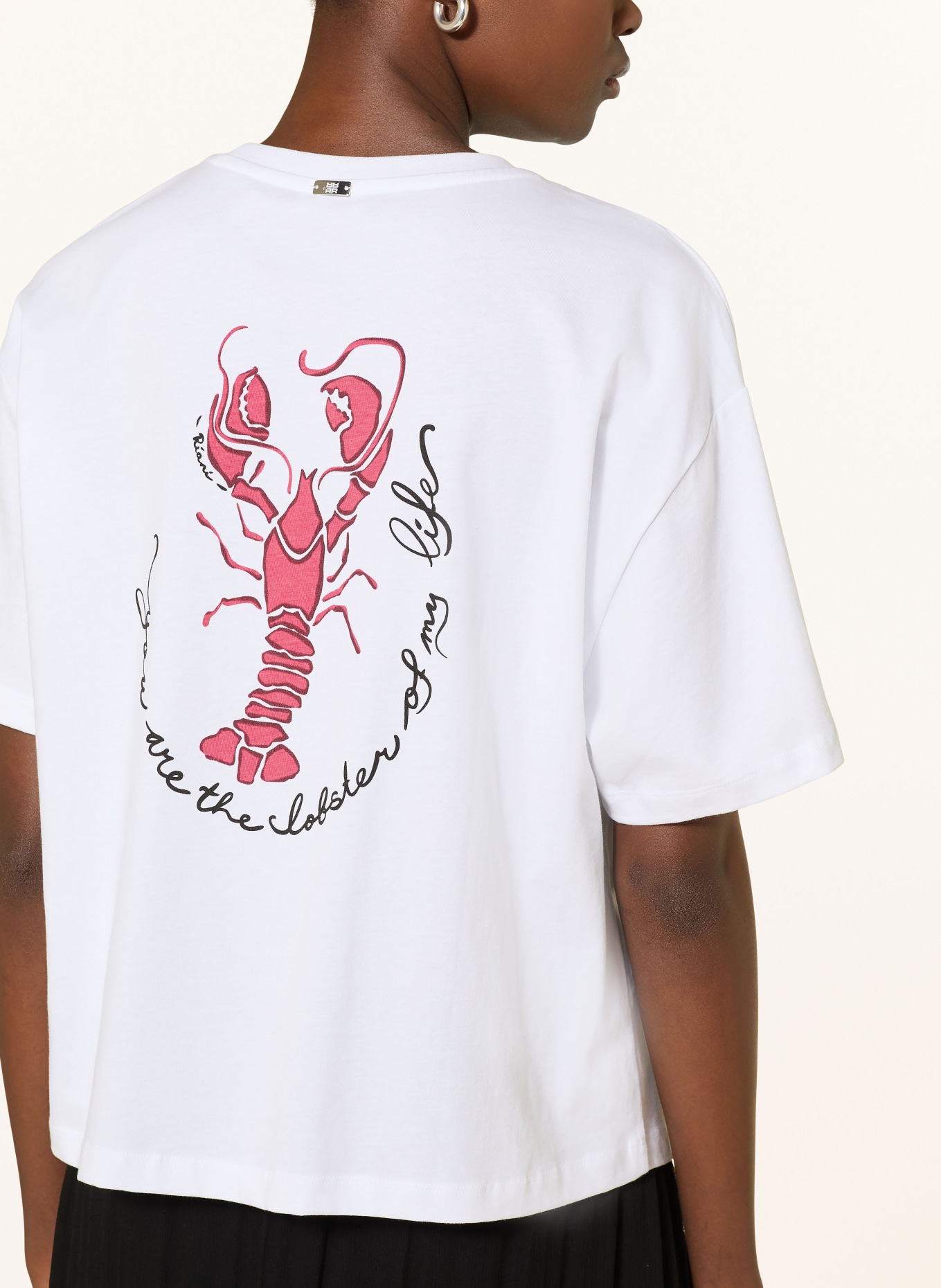 RIANI Tričko: BÍLÁ / ČERVENÁ / ČERNÁ