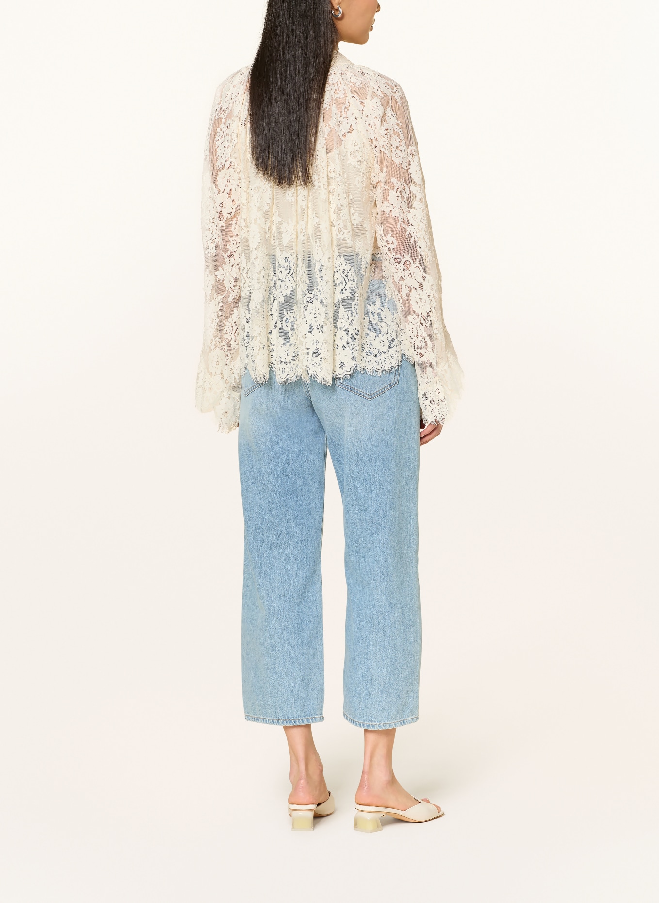 RIANI Chemisier en dentelle: CRÈME