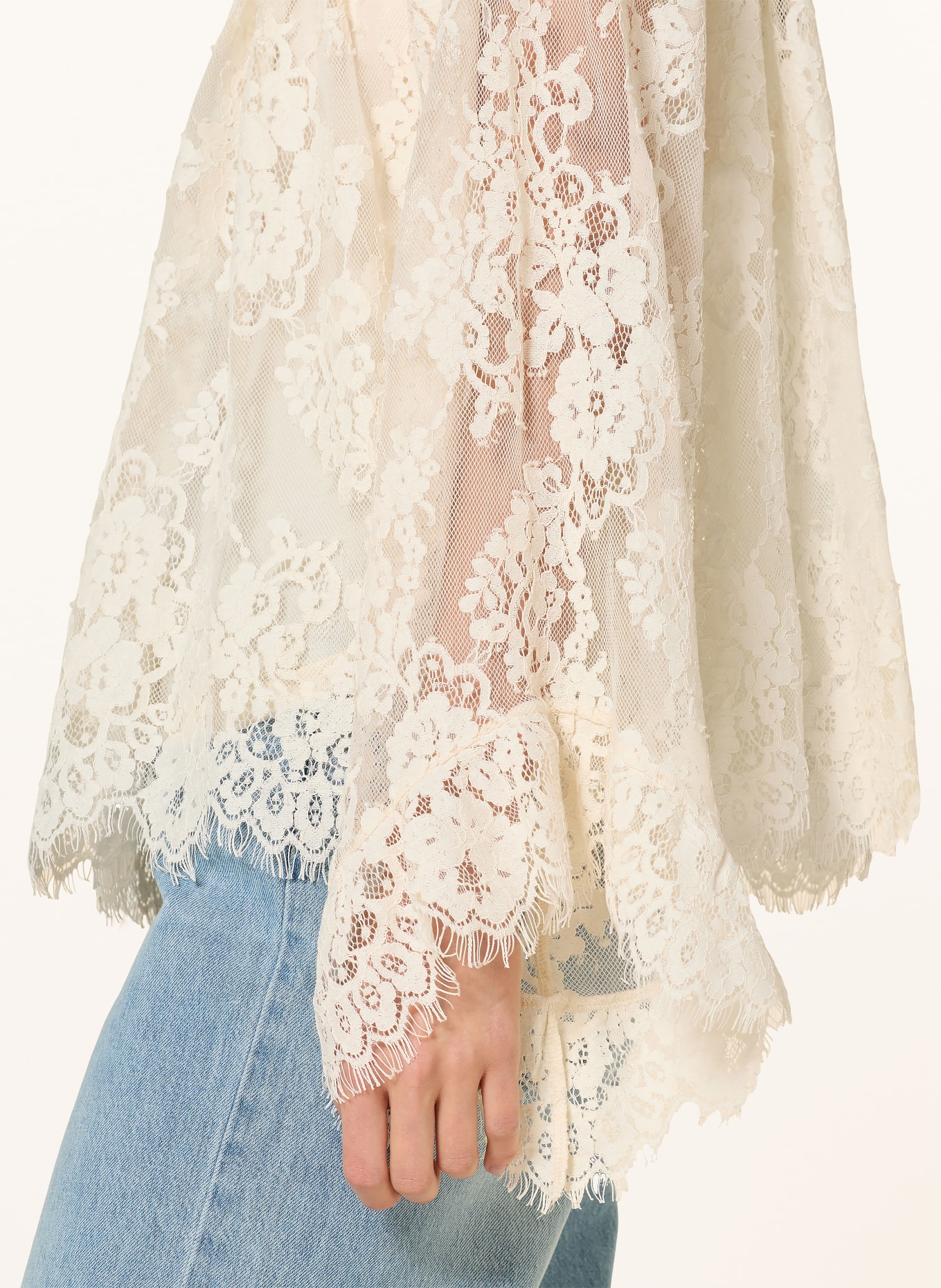RIANI Chemisier en dentelle: CRÈME
