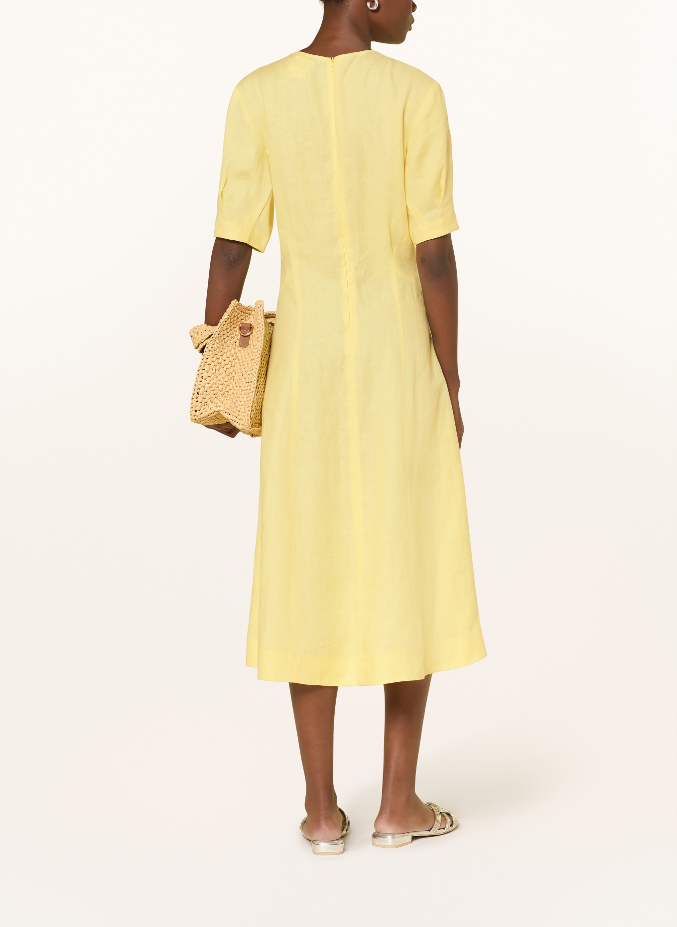 RIANI Leinenkleid: GELB