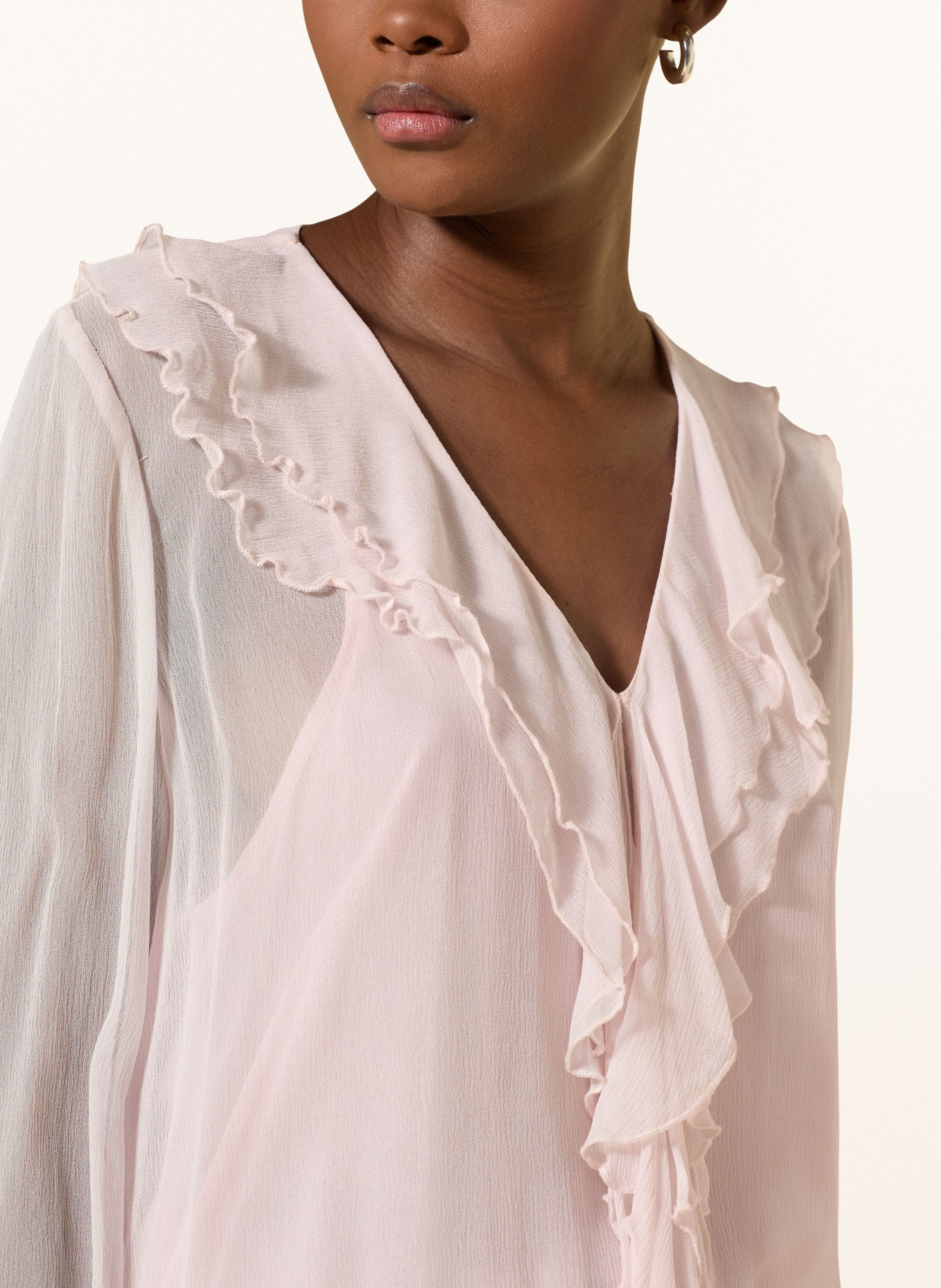 RIANI Blusenshirt mit Volants: HELLROSA