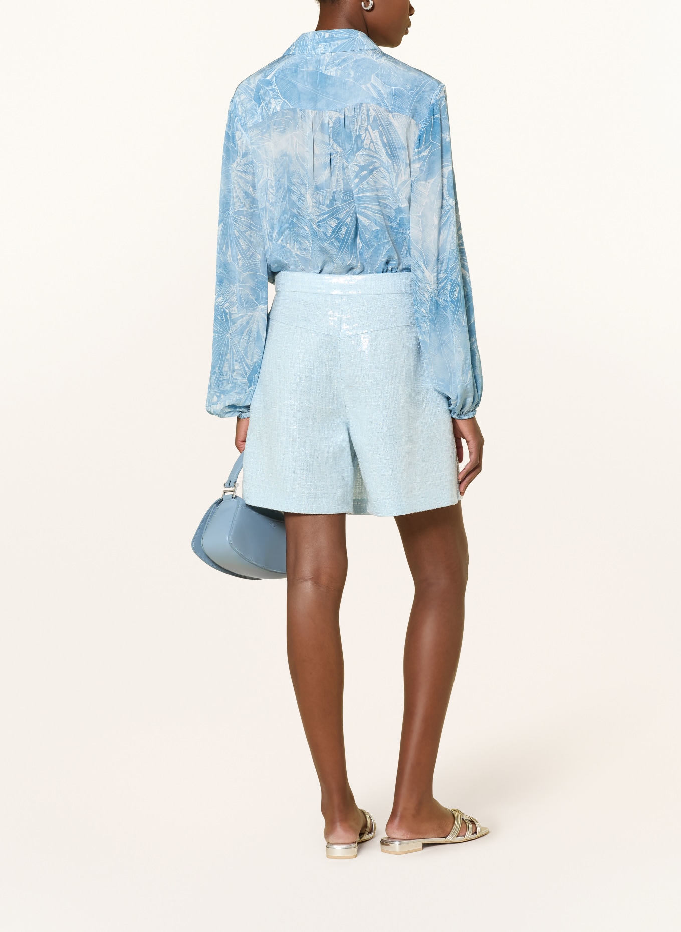 RIANI overhemdblouse: BLAUW / WIT