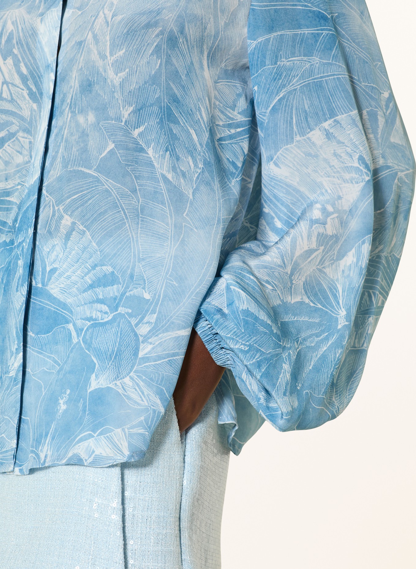 RIANI overhemdblouse: BLAUW / WIT