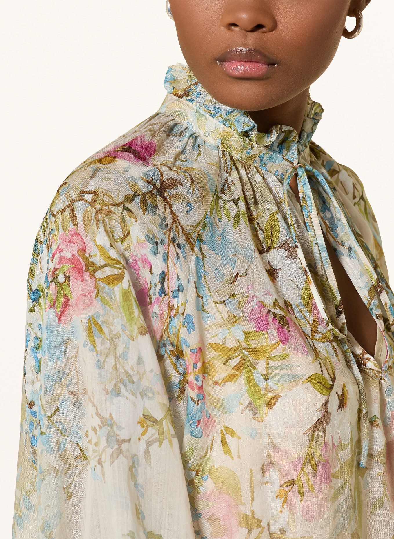 RIANI Blusenshirt: GRÜN / ROT / BLAU