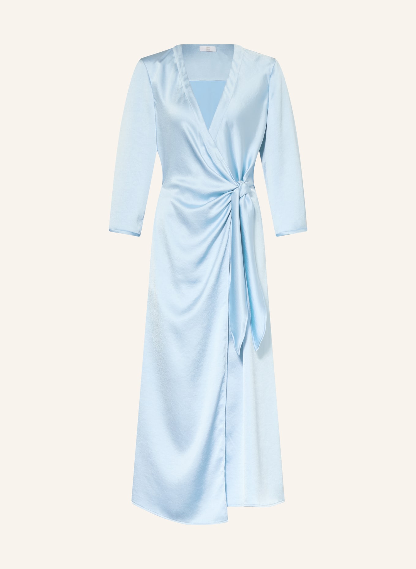 RIANI Wickelkleid aus Satin: HELLBLAU