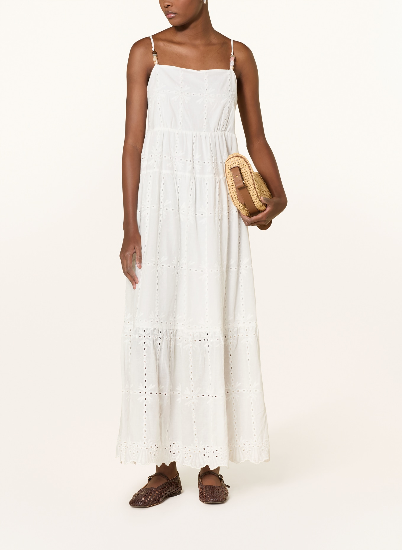 RIANI Sukienka z ażurową koronką: BIAŁY