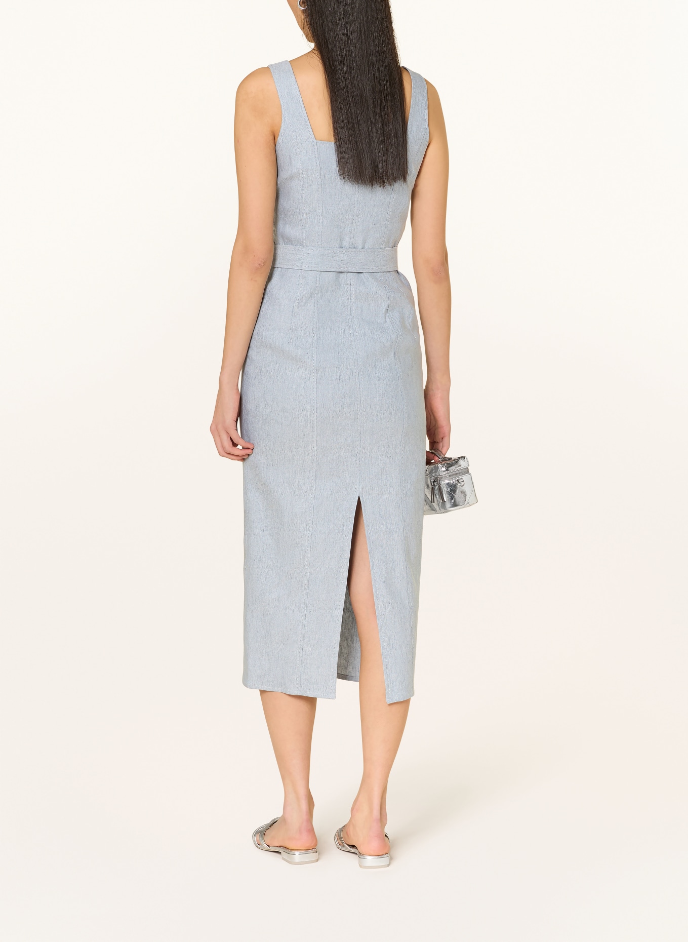 RIANI Kleid mit Leinen: BLAUGRAU