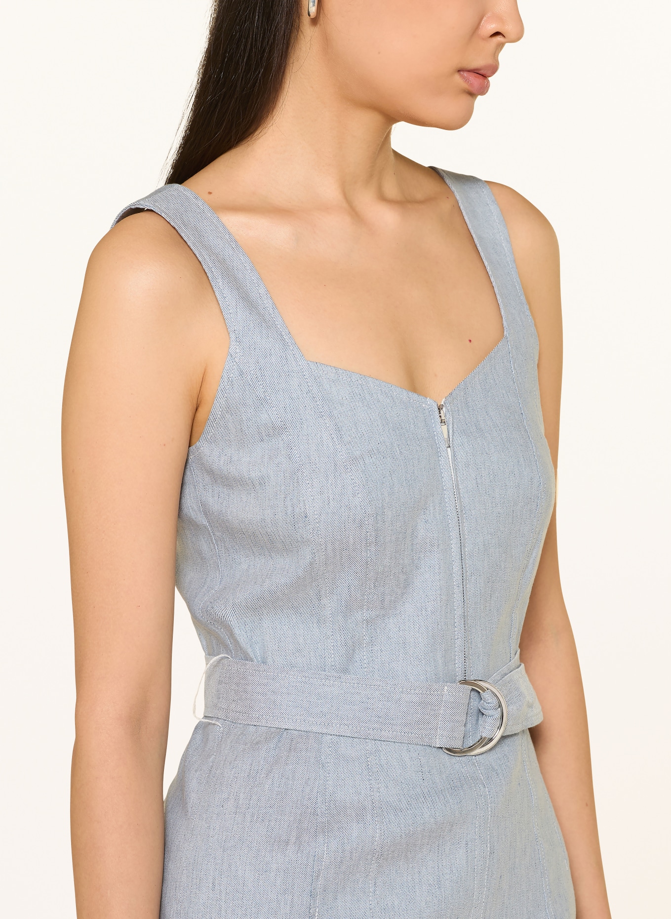 RIANI Kleid mit Leinen: BLAUGRAU