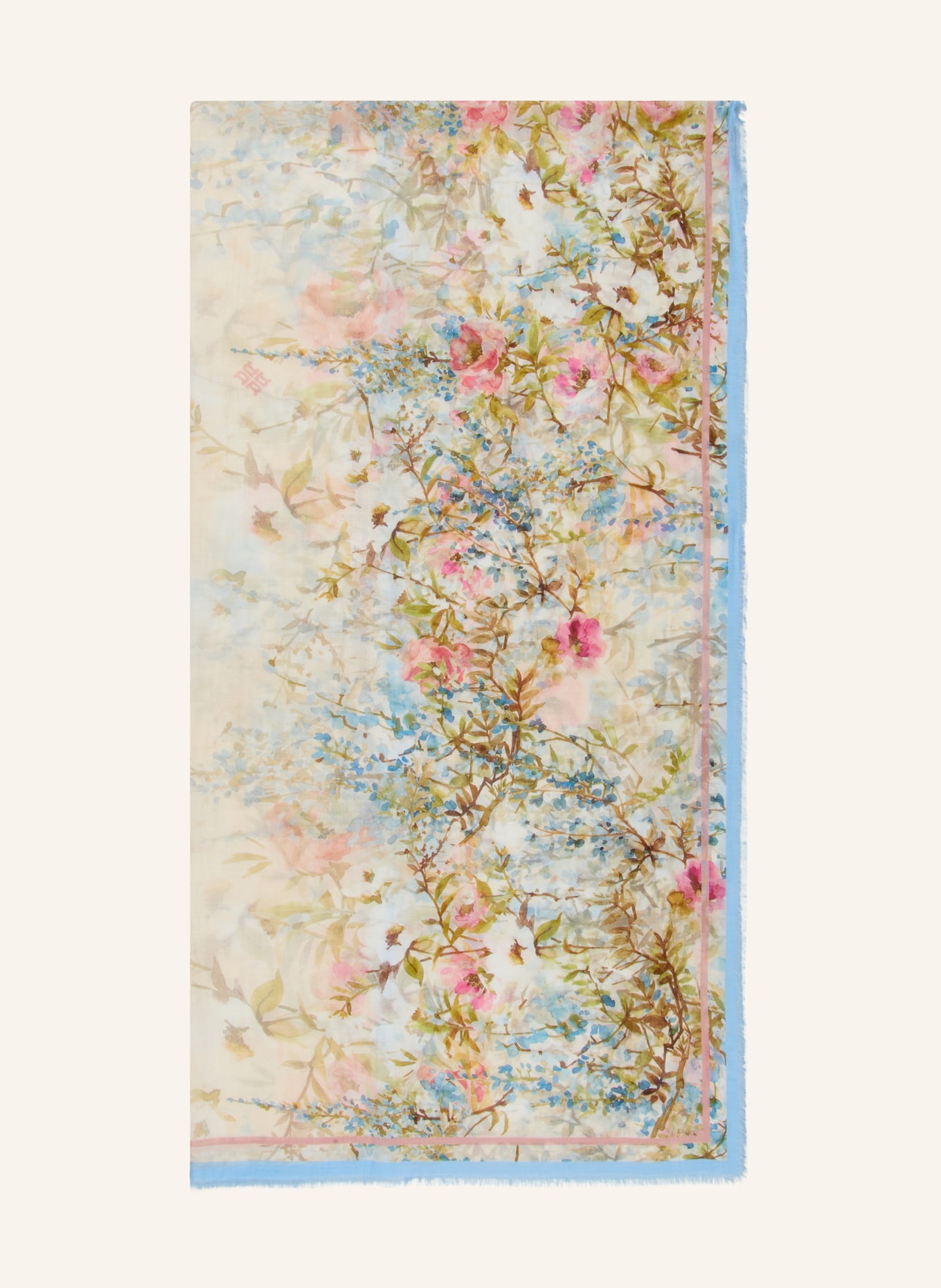 RIANI écharpe: CRÈME / ROSE / BLEU CLAIR