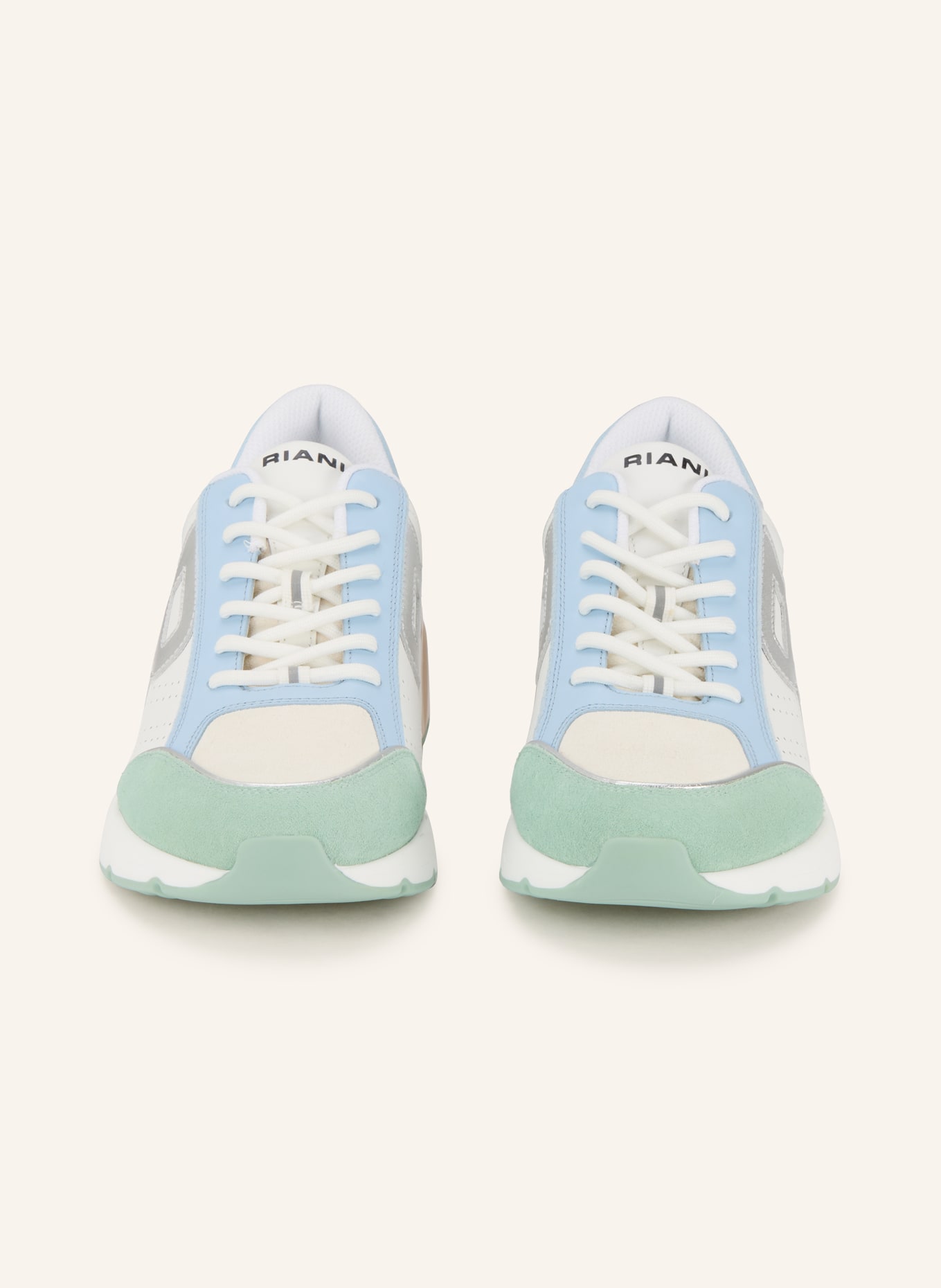 RIANI sneaker: WHITE / MINT / LIGHT BLUE