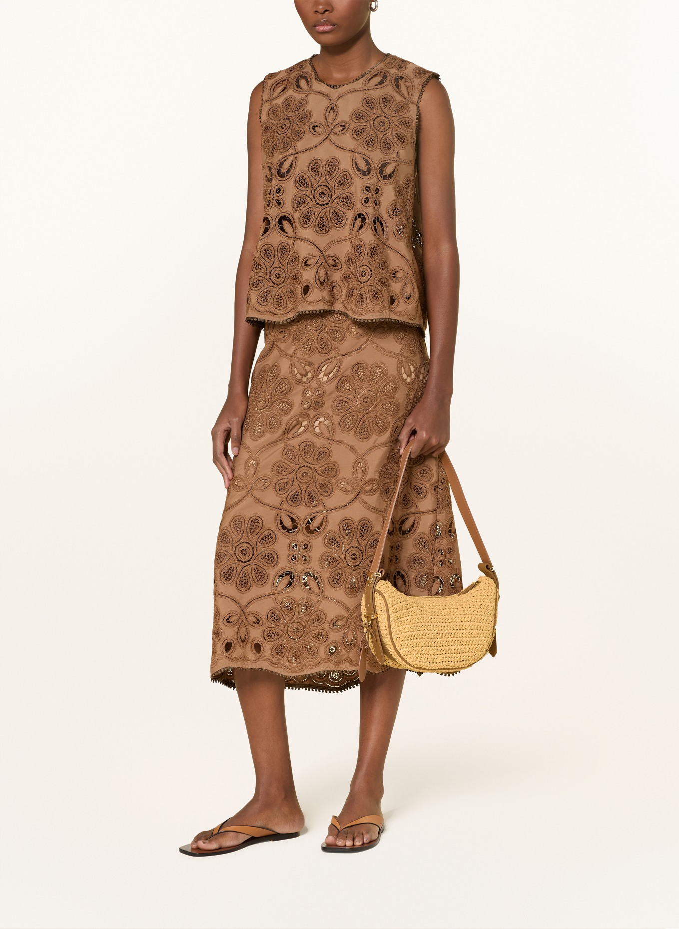 RIANI Shoulder bag: LIGHT BROWN / BROWN