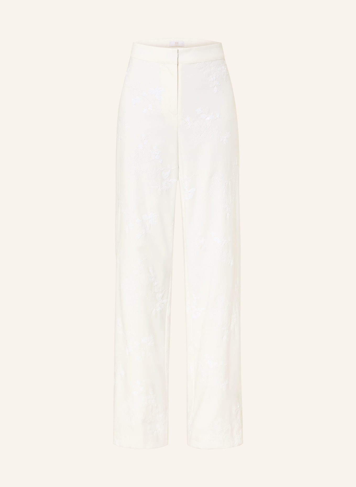 RIANI Marlenehose mit Pailletten: ECRU