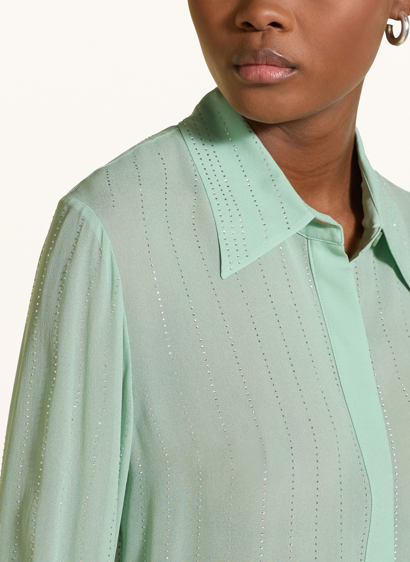 RIANI Overhemdblouse met sierstenen: LICHTGROEN