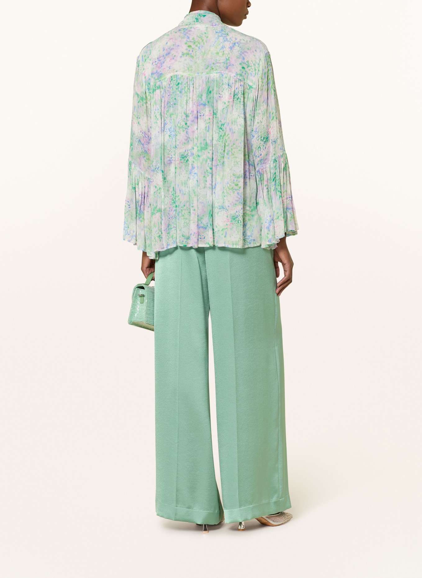 RIANI Schluppenbluse: GRÜN / LILA / BLAU