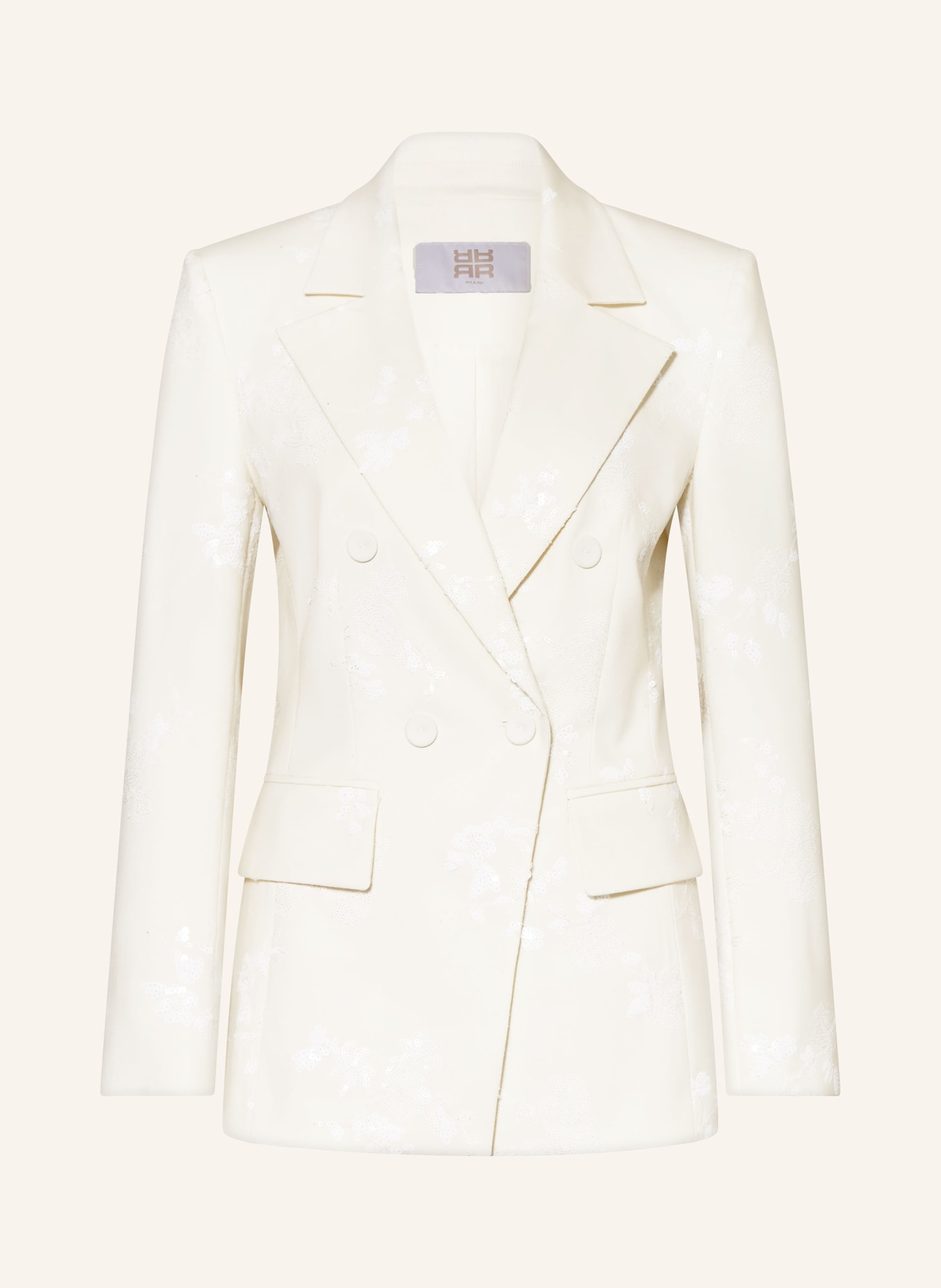 RIANI Blazer met pailletten: ECRU