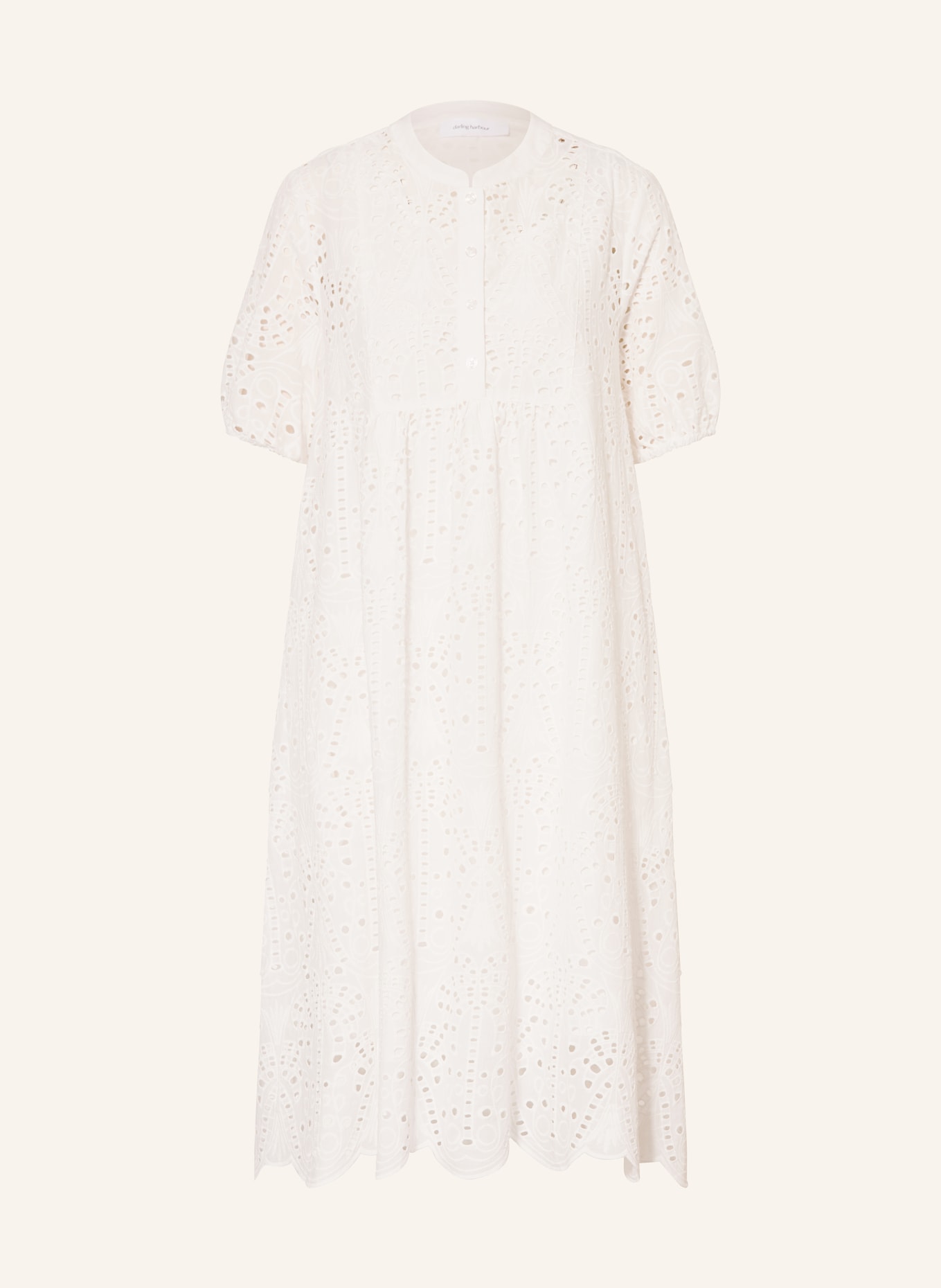 darling harbour Robe à dentelle ajourée: WHITE