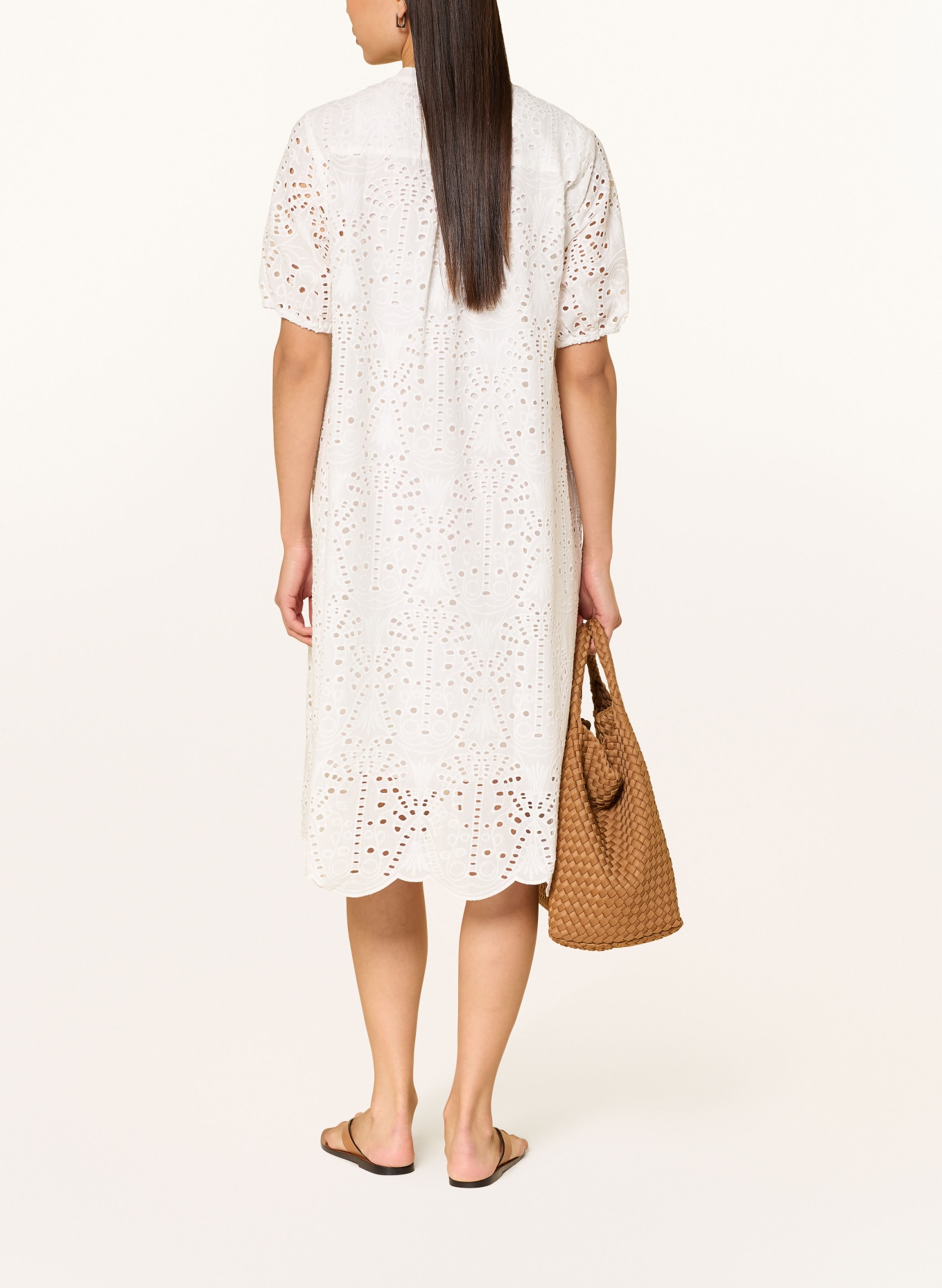 darling harbour Robe à dentelle ajourée: WHITE