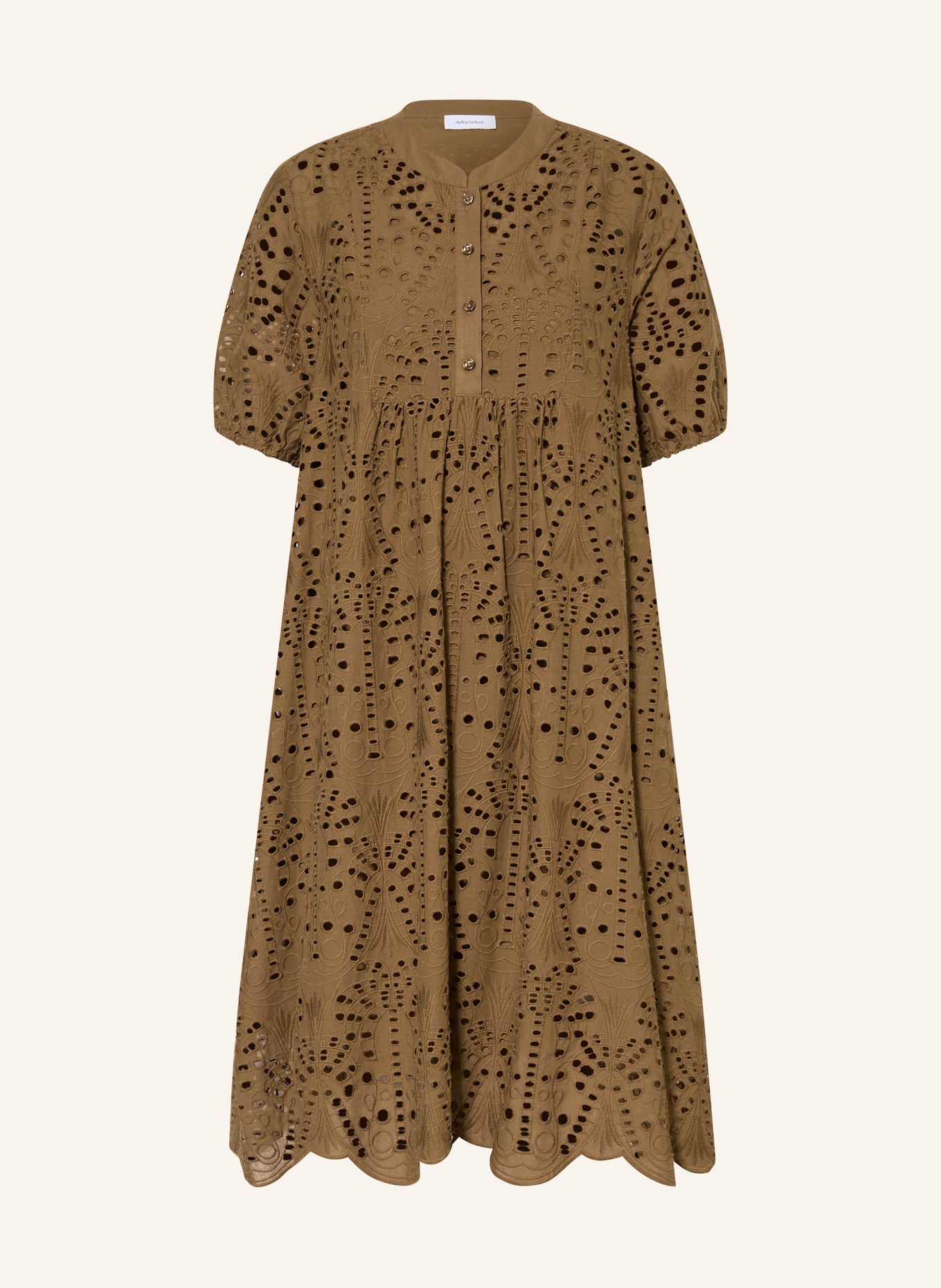 darling harbour Robe à dentelle ajourée: OLIVE