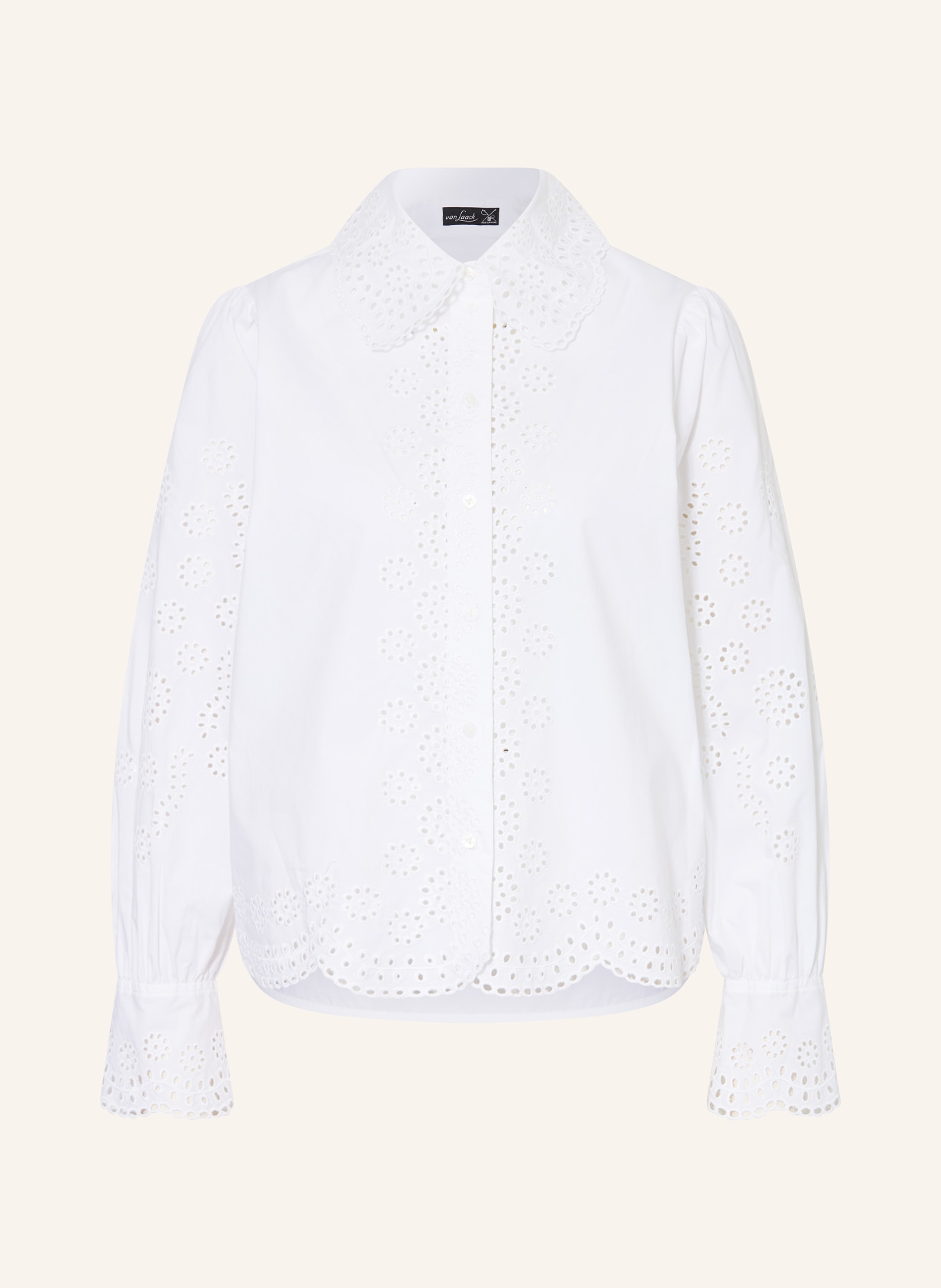 van Laack Hemdbluse VL-FELJA-PXE mit Lochspitze: WEISS