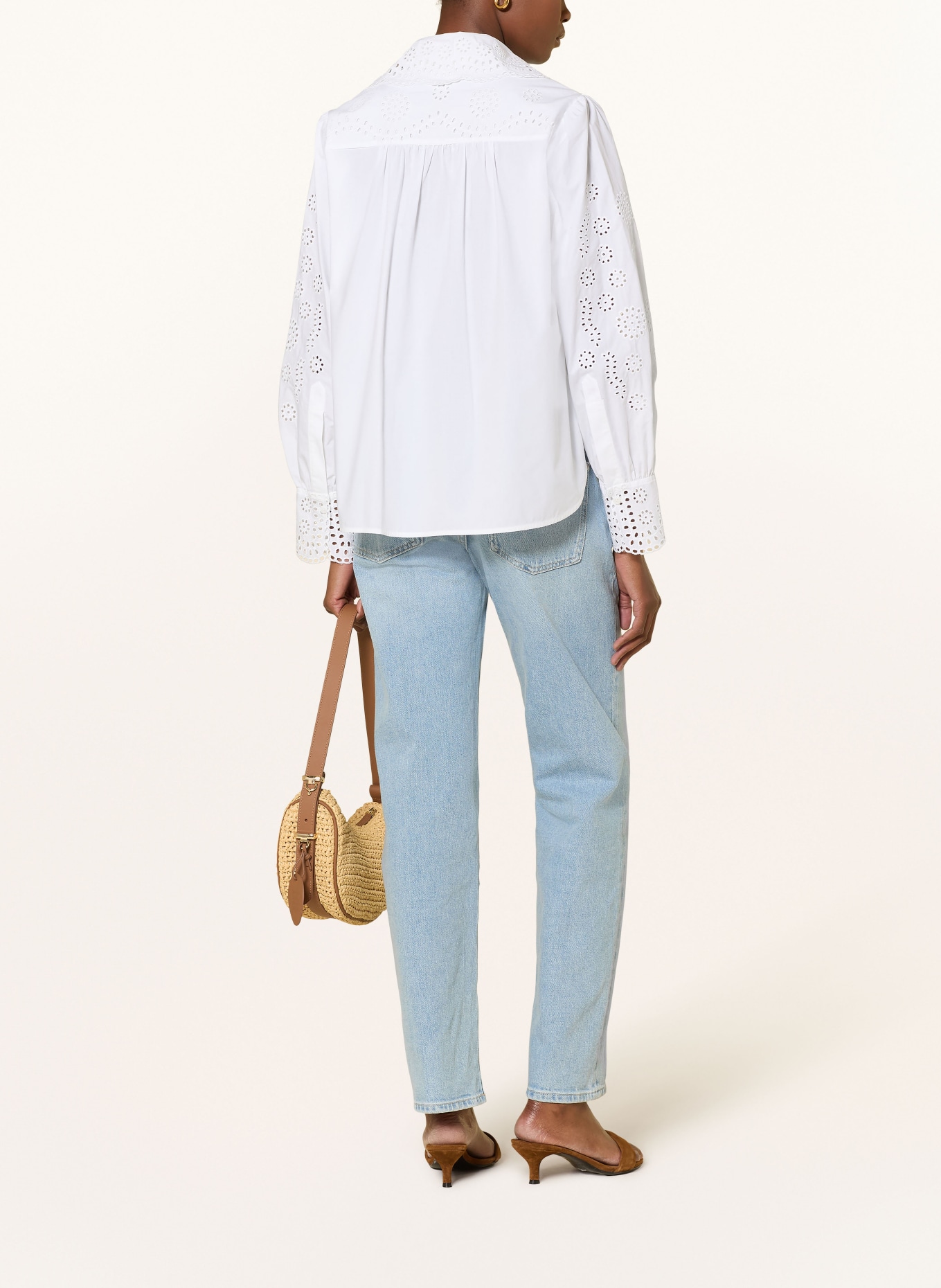 van Laack Hemdbluse VL-FELJA-PXE mit Lochspitze: WEISS