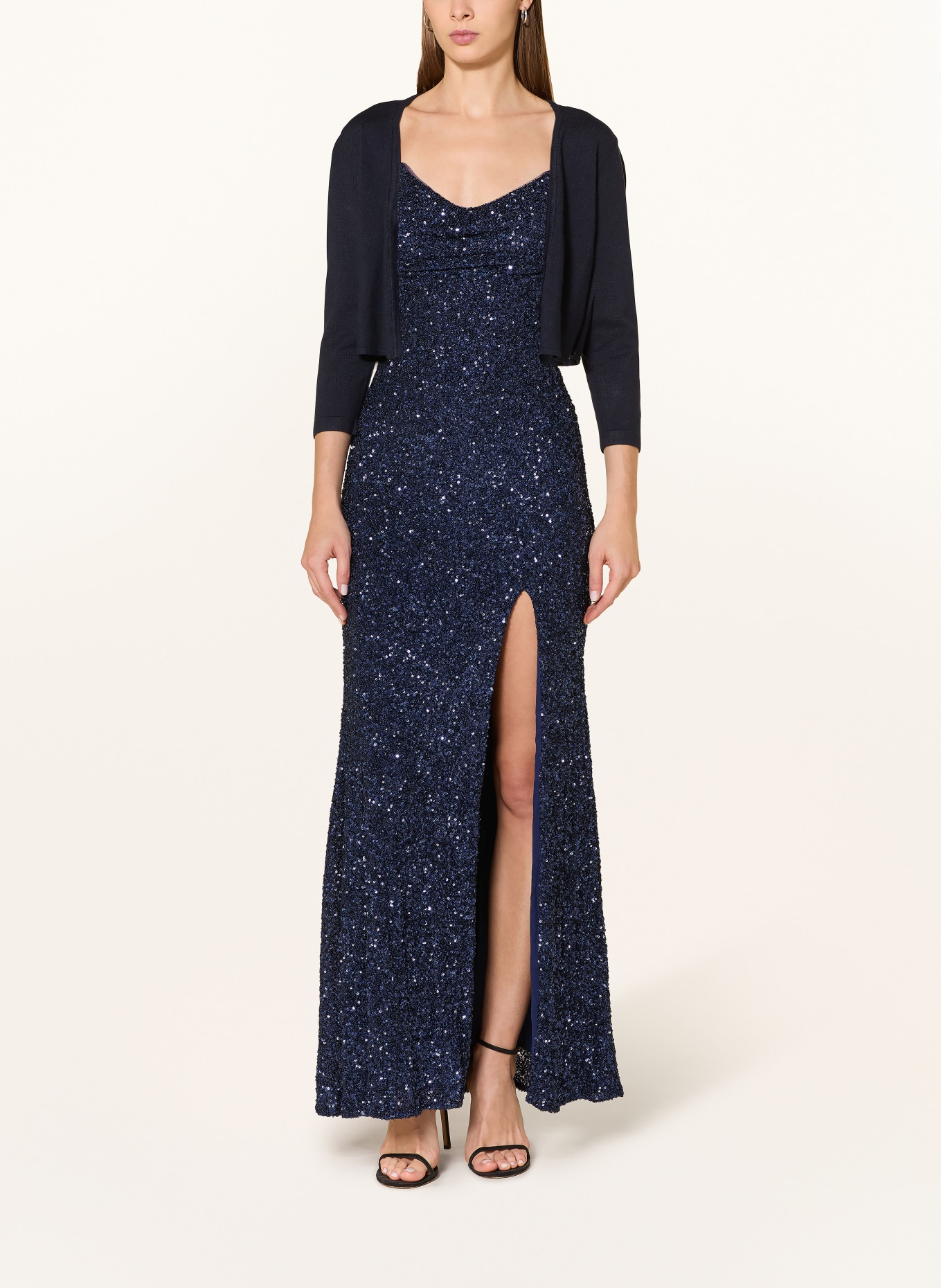 Hey Kyla Bolero z rękawami 3/4: GRANATOWY