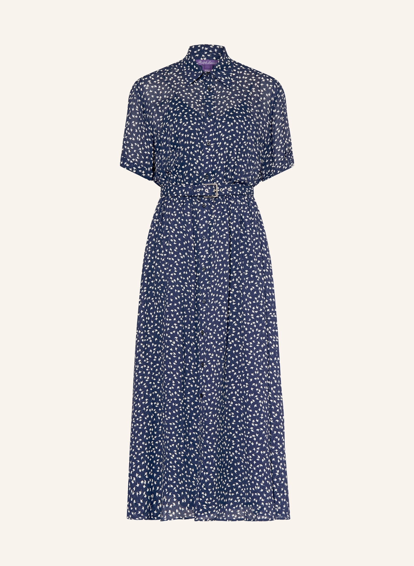 RALPH LAUREN Collection Hemdblusenkleid SURA: DUNKELBLAU / WEISS