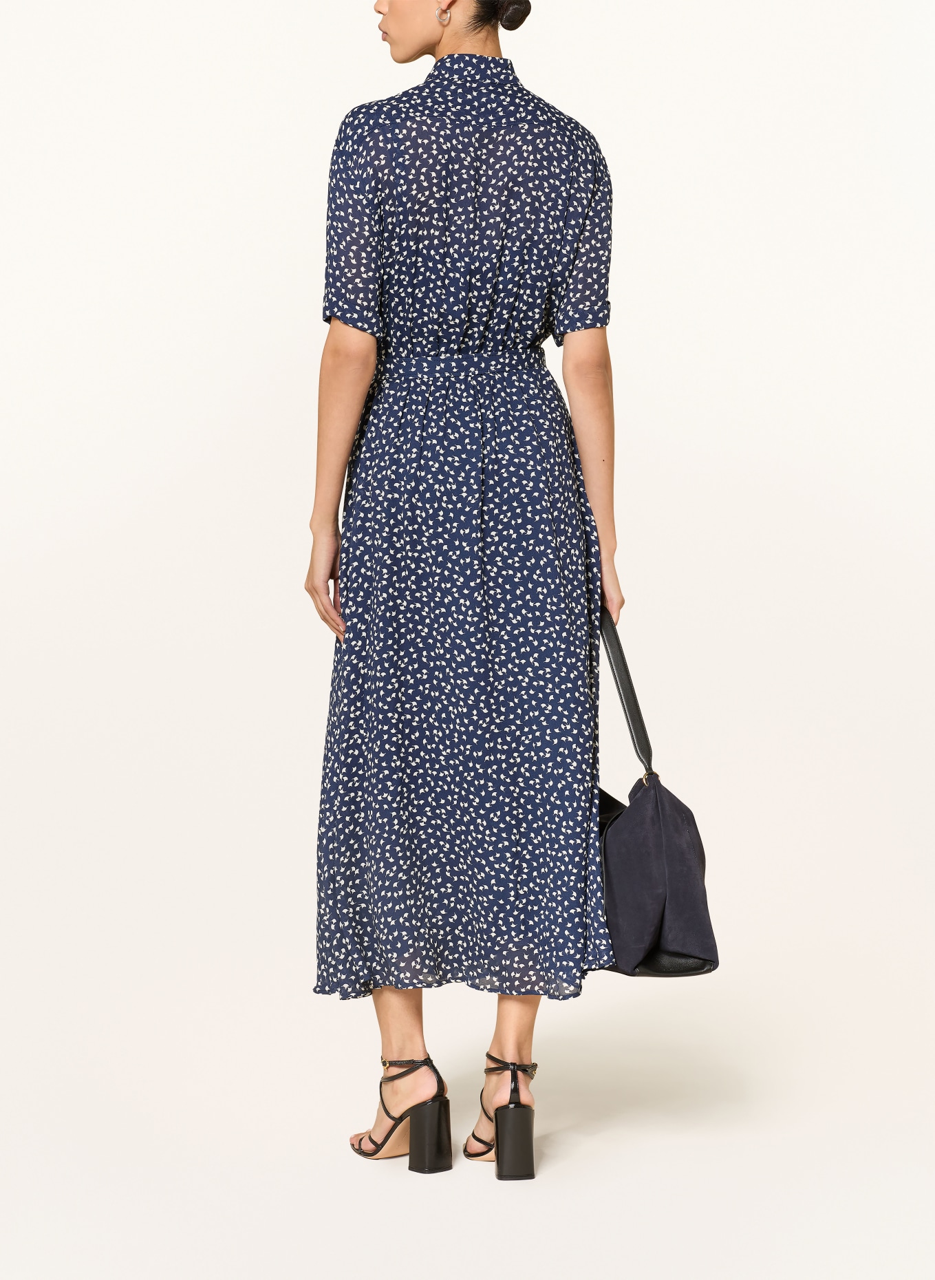 RALPH LAUREN Collection Hemdblusenkleid SURA: DUNKELBLAU / WEISS