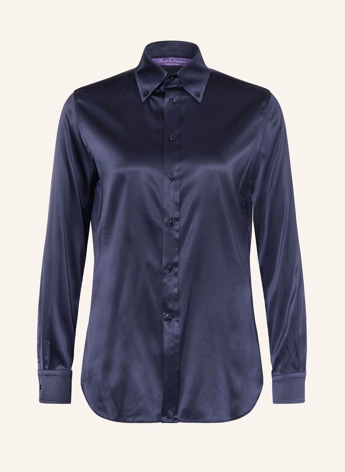 RALPH LAUREN Collection CAMERON silk shirt blouse: DARK BLUE