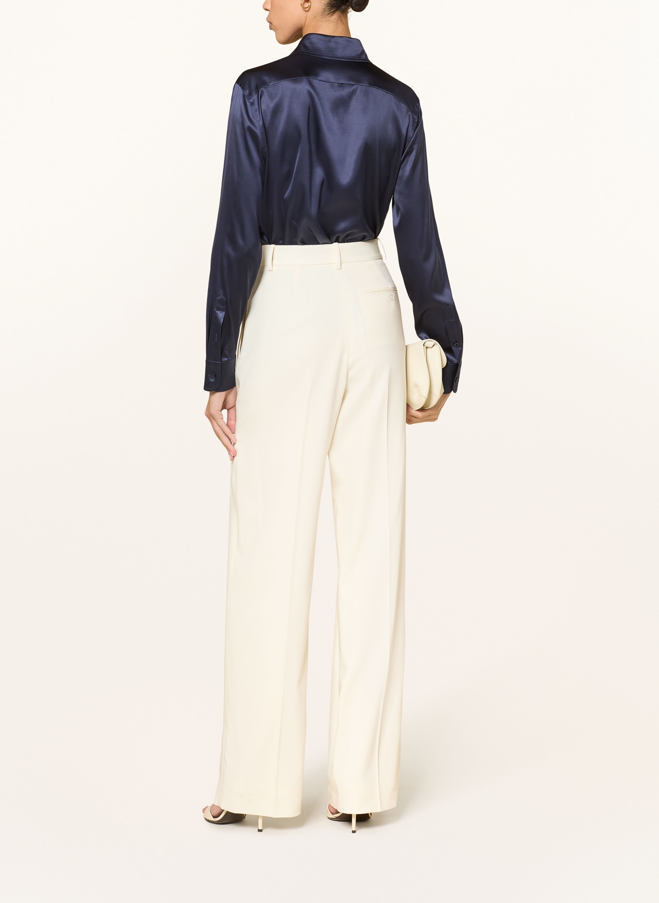 RALPH LAUREN Collection CAMERON silk shirt blouse: DARK BLUE