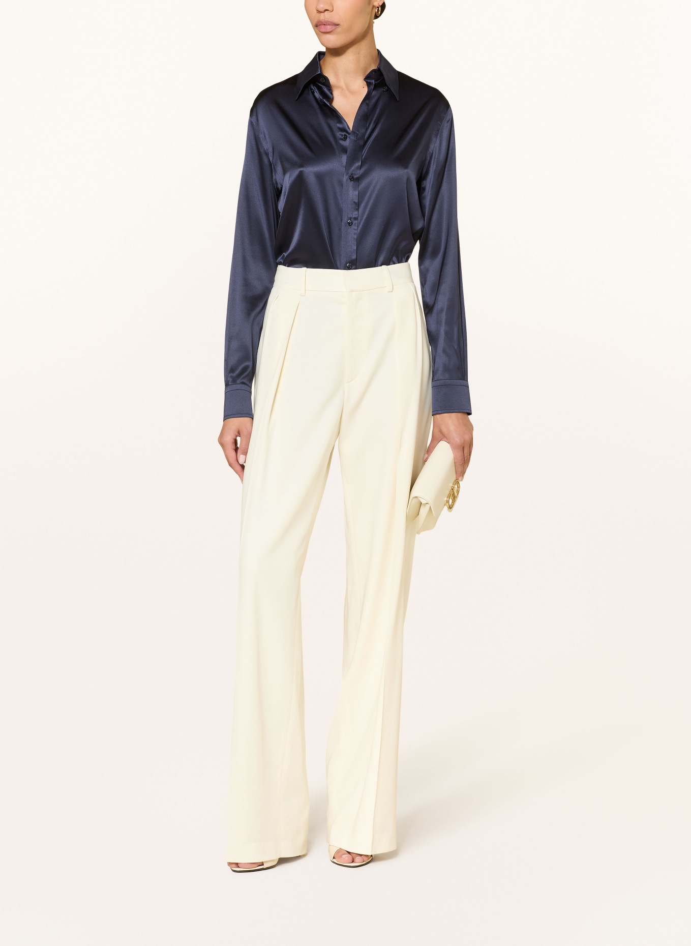 RALPH LAUREN Collection JODY wide-leg pants: CREAM