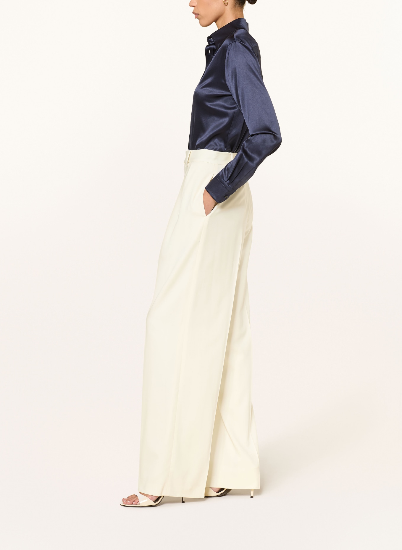 RALPH LAUREN Collection JODY wide-leg pants: CREAM