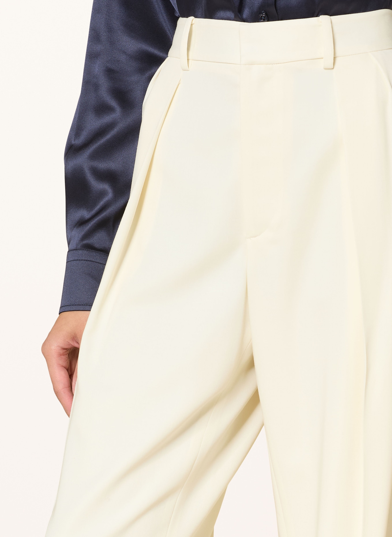 RALPH LAUREN Collection JODY wide-leg pants: CREAM
