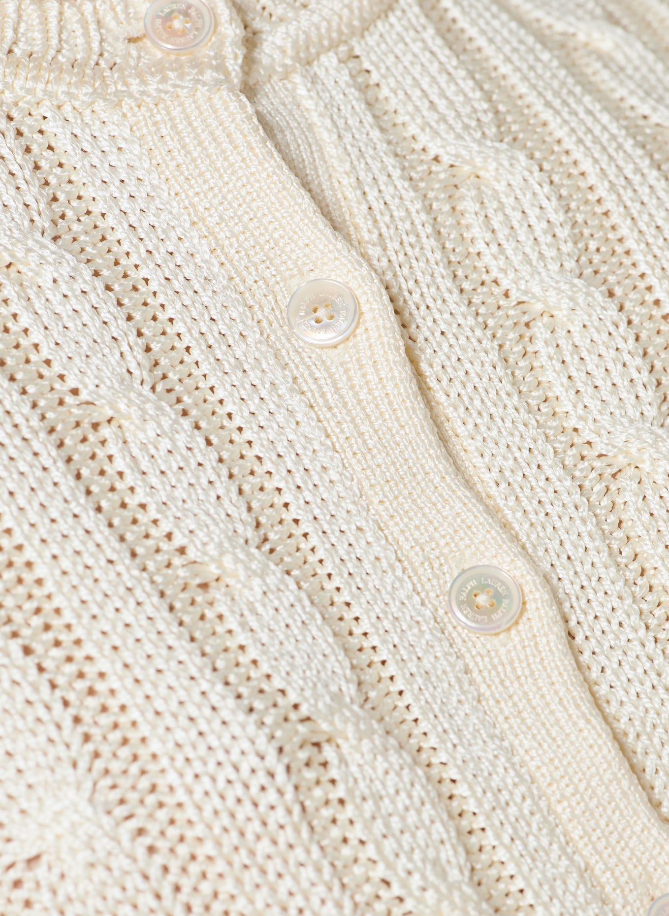 RALPH LAUREN Collection Strickjacke aus Seide: CREME