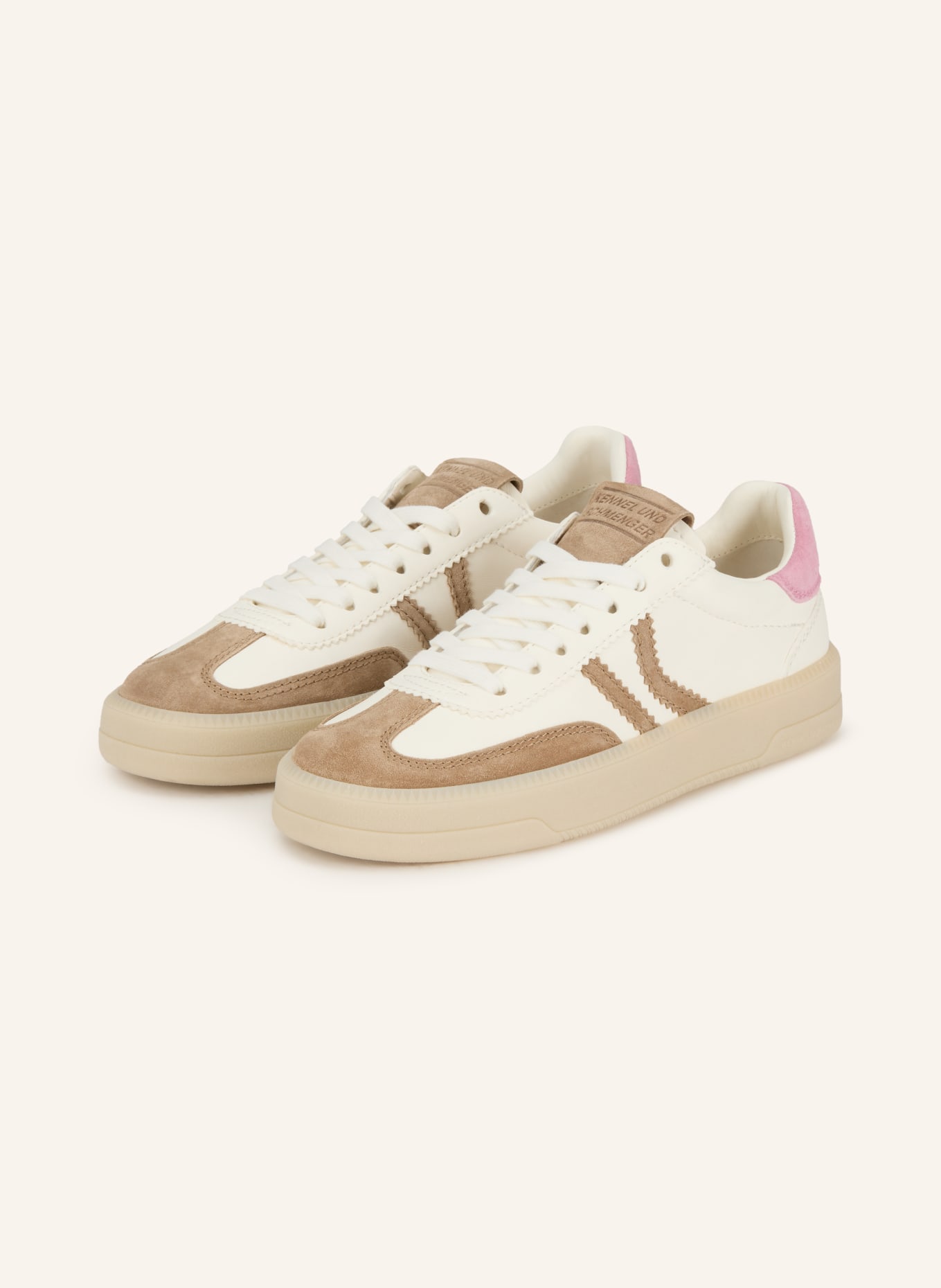 KENNEL & SCHMENGER Sneaker BOX: CREAM / BROWN / PINK